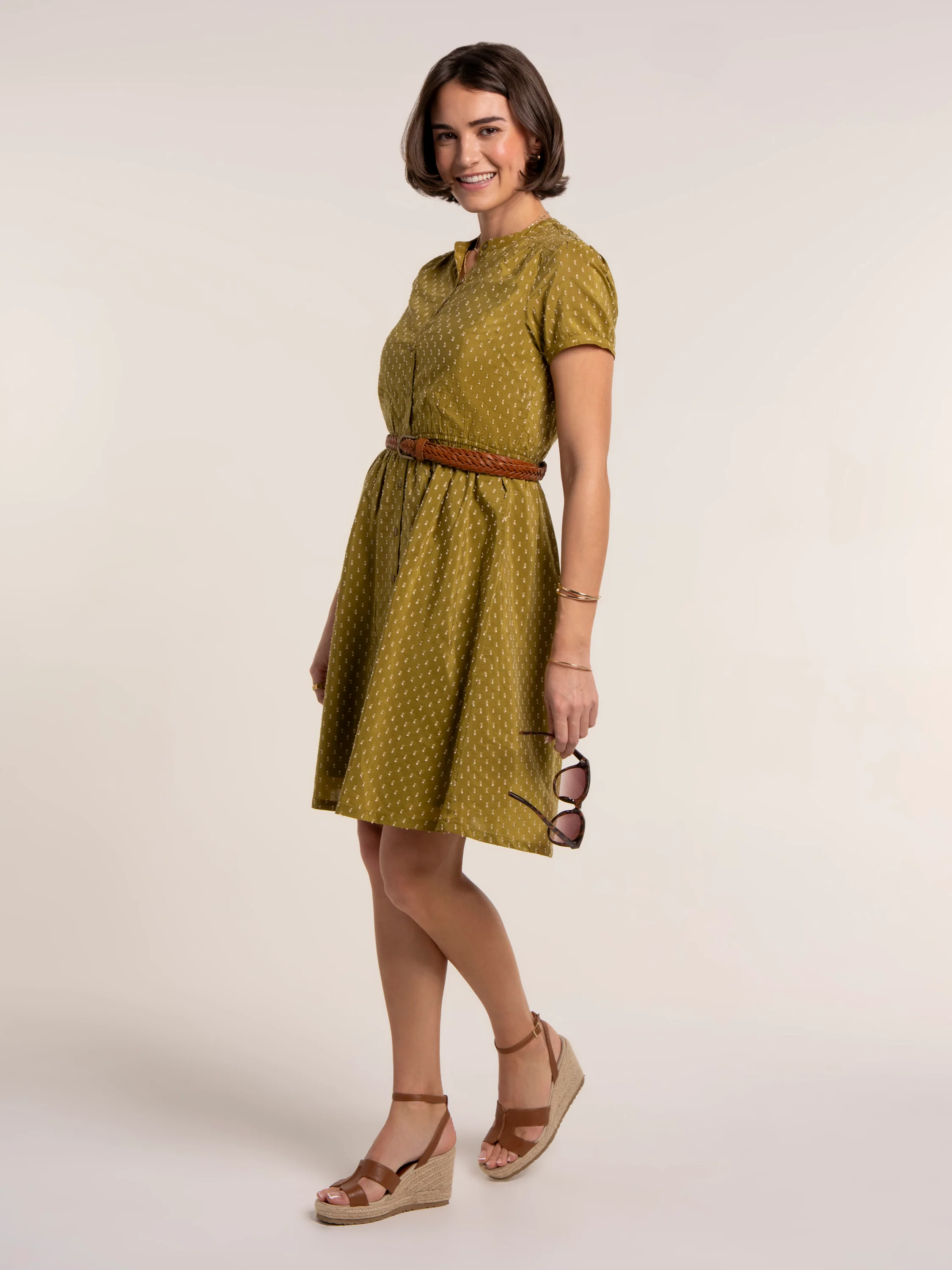 Adriella Dobby Knee Length Dress - Image 4