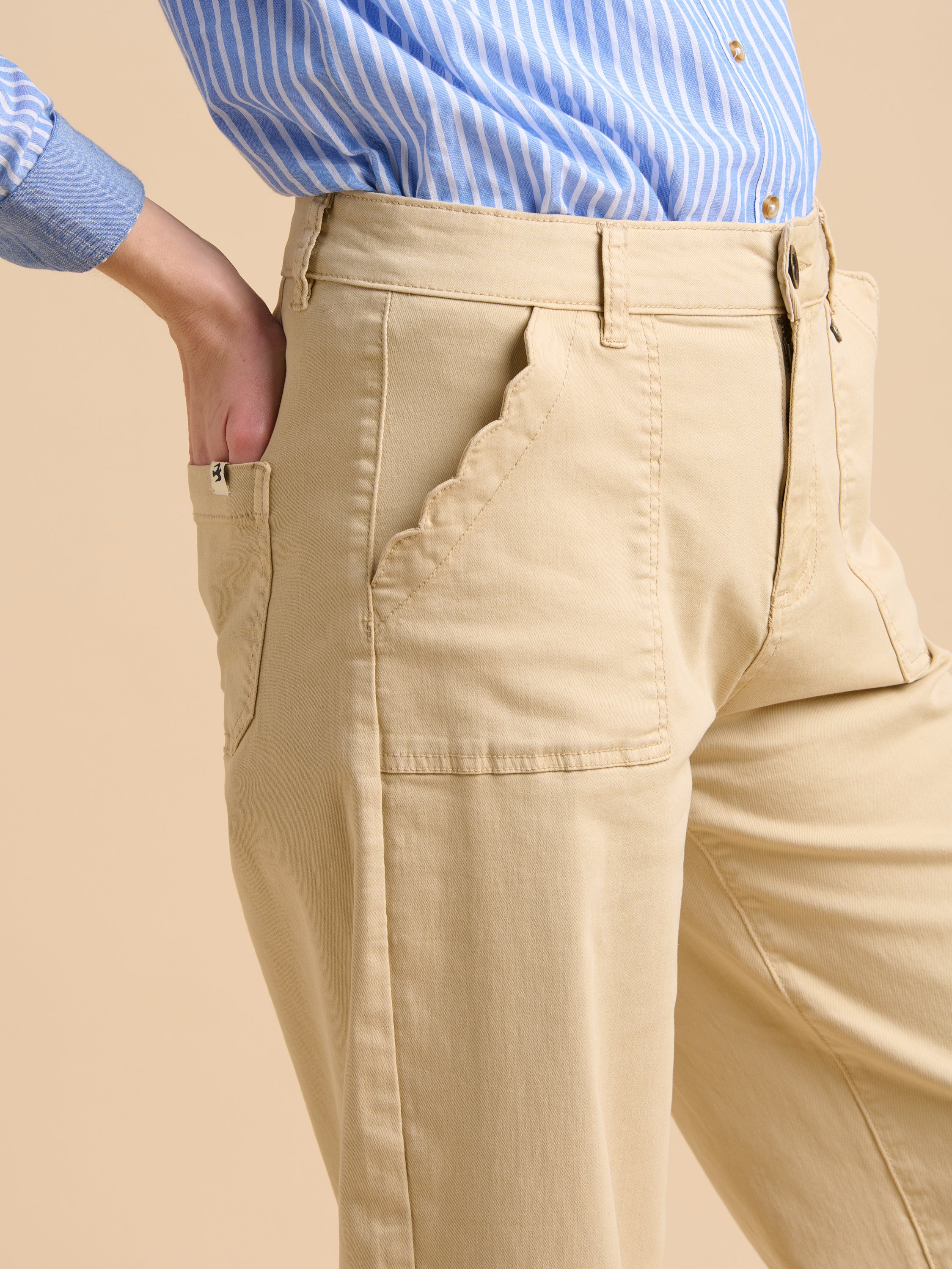 Ankle Crop Wide Leg Trousers - Image 2