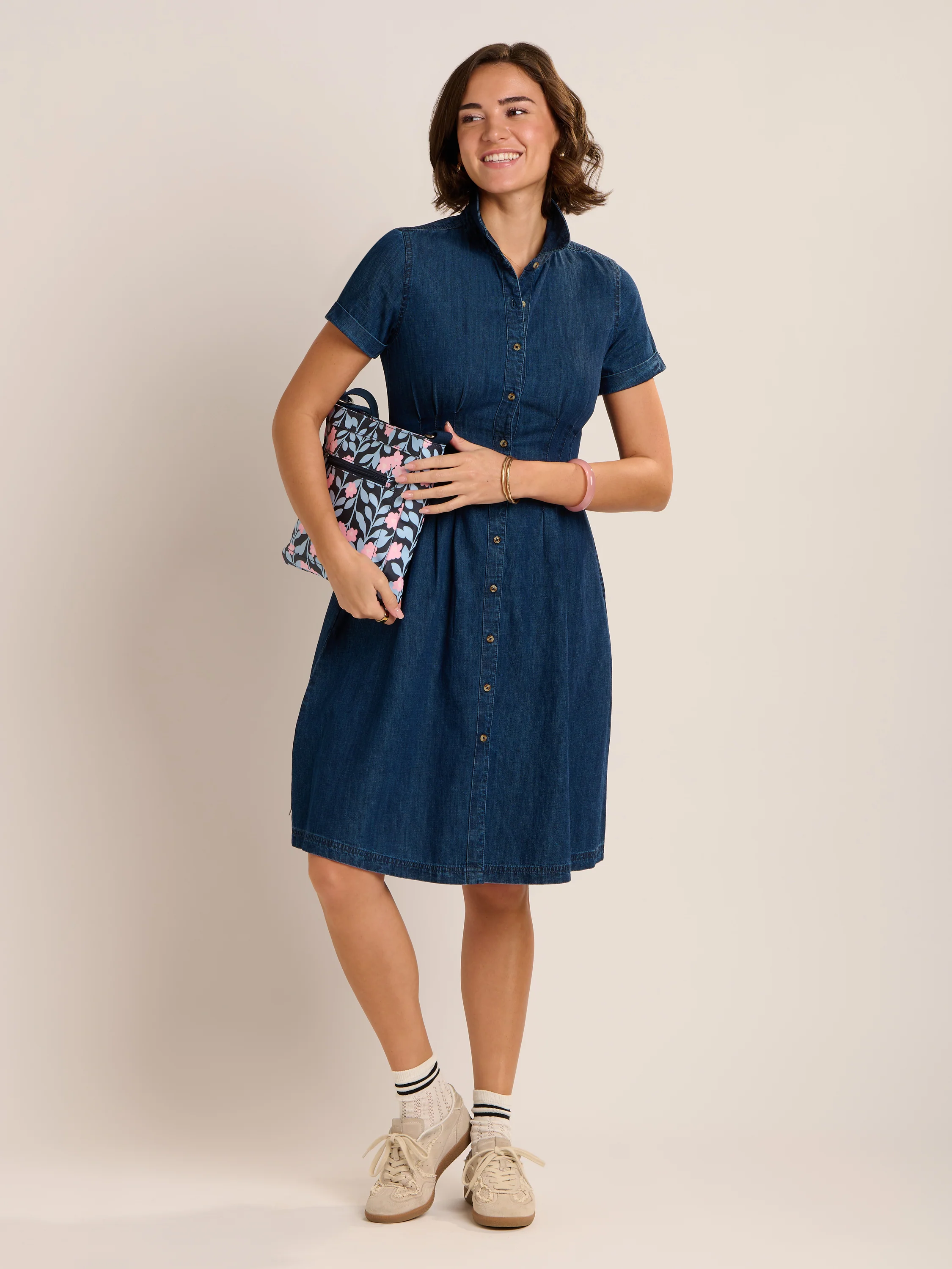 Antonia Knee Length Denim Dress - Image 5