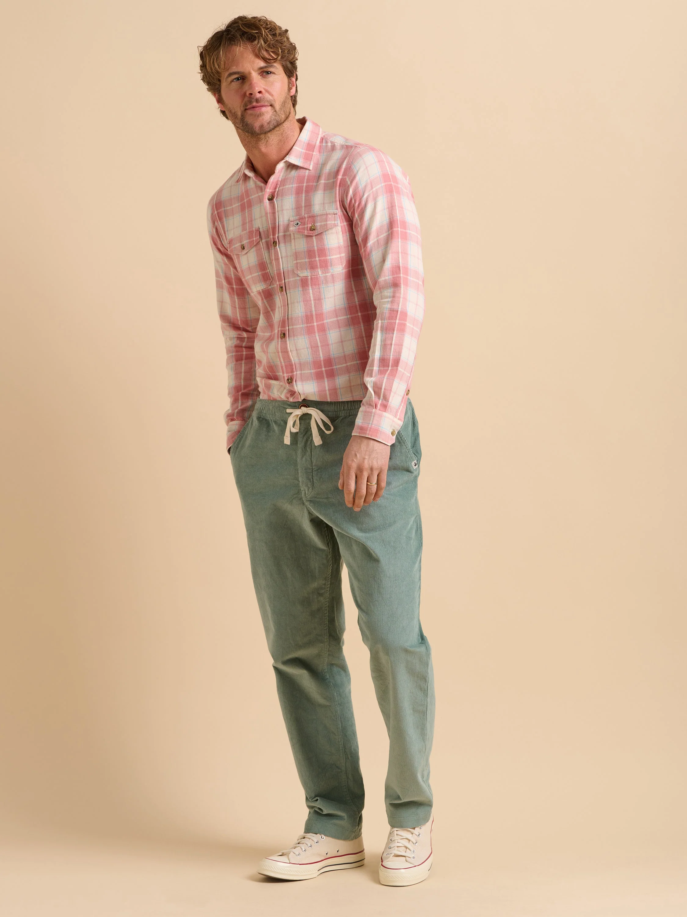 Aqua Corduroy Trouser