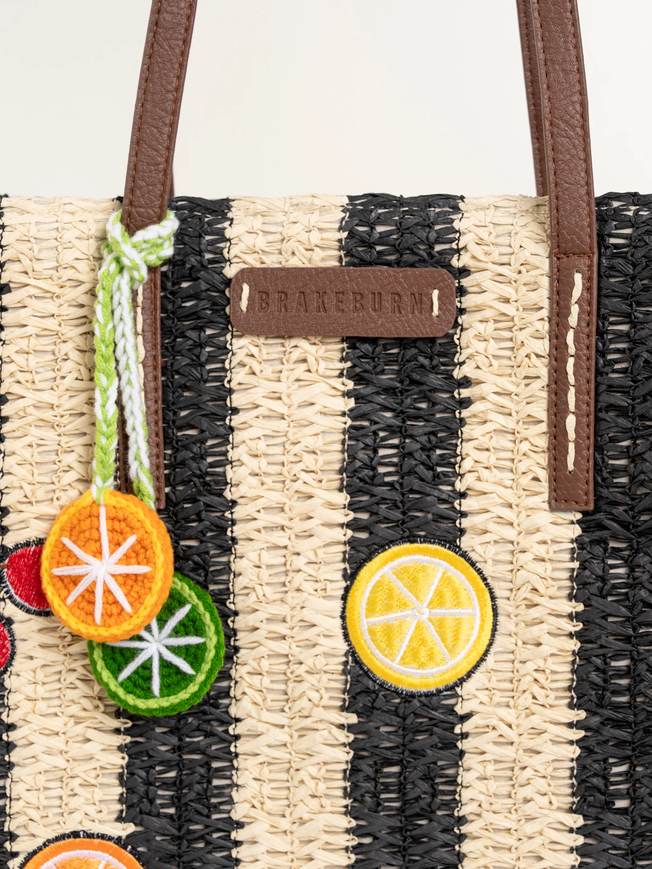 Arcade Raffia Stripe Beach Bag - Image 4