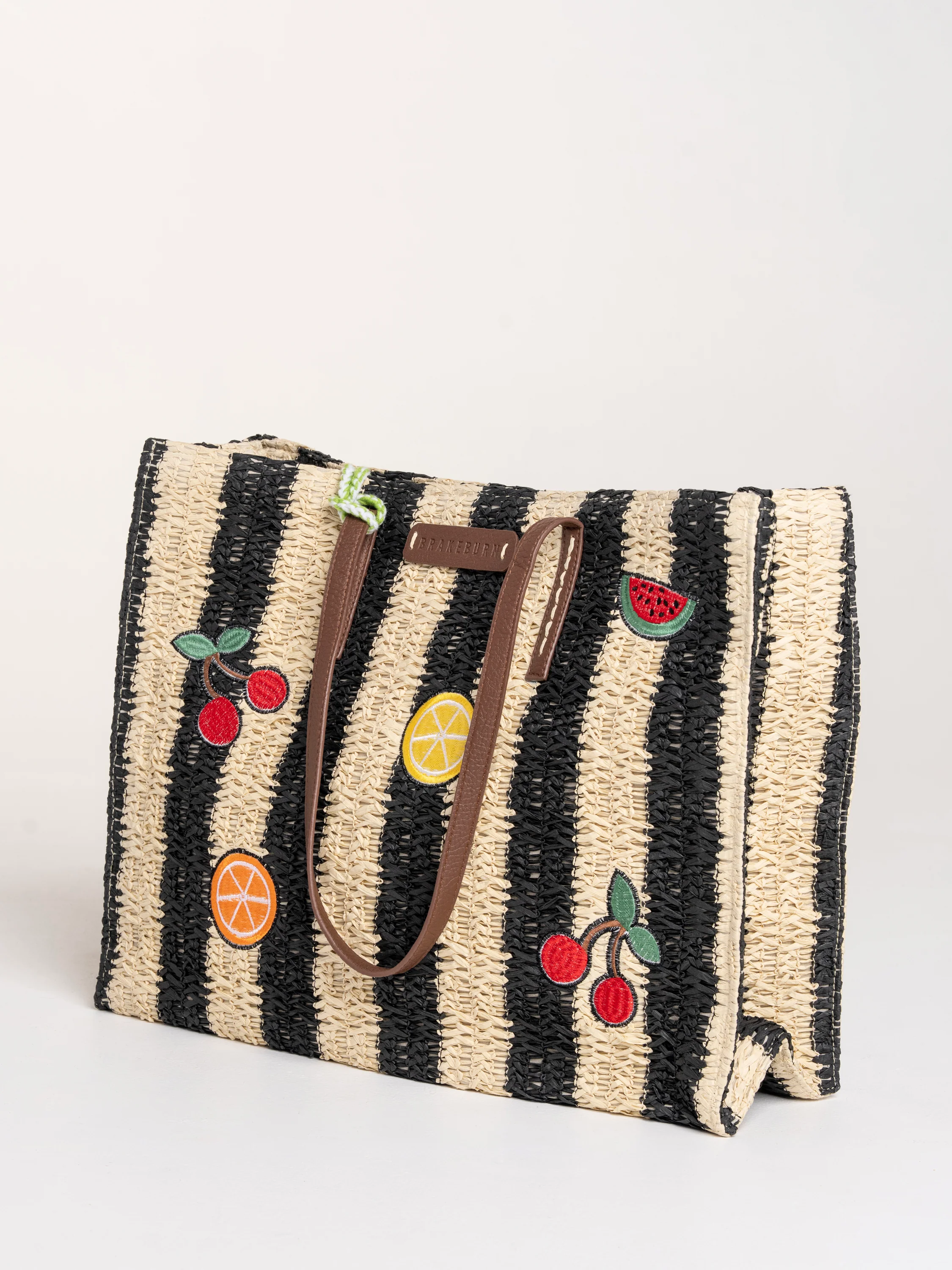 Arcade Raffia Stripe Beach Bag - Image 5