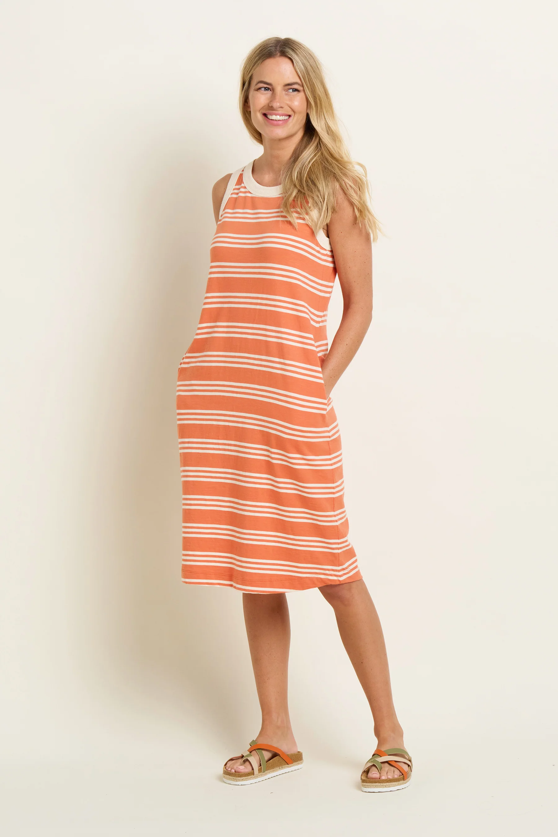 Ava Stripe Sleeveless Dress - Image 2