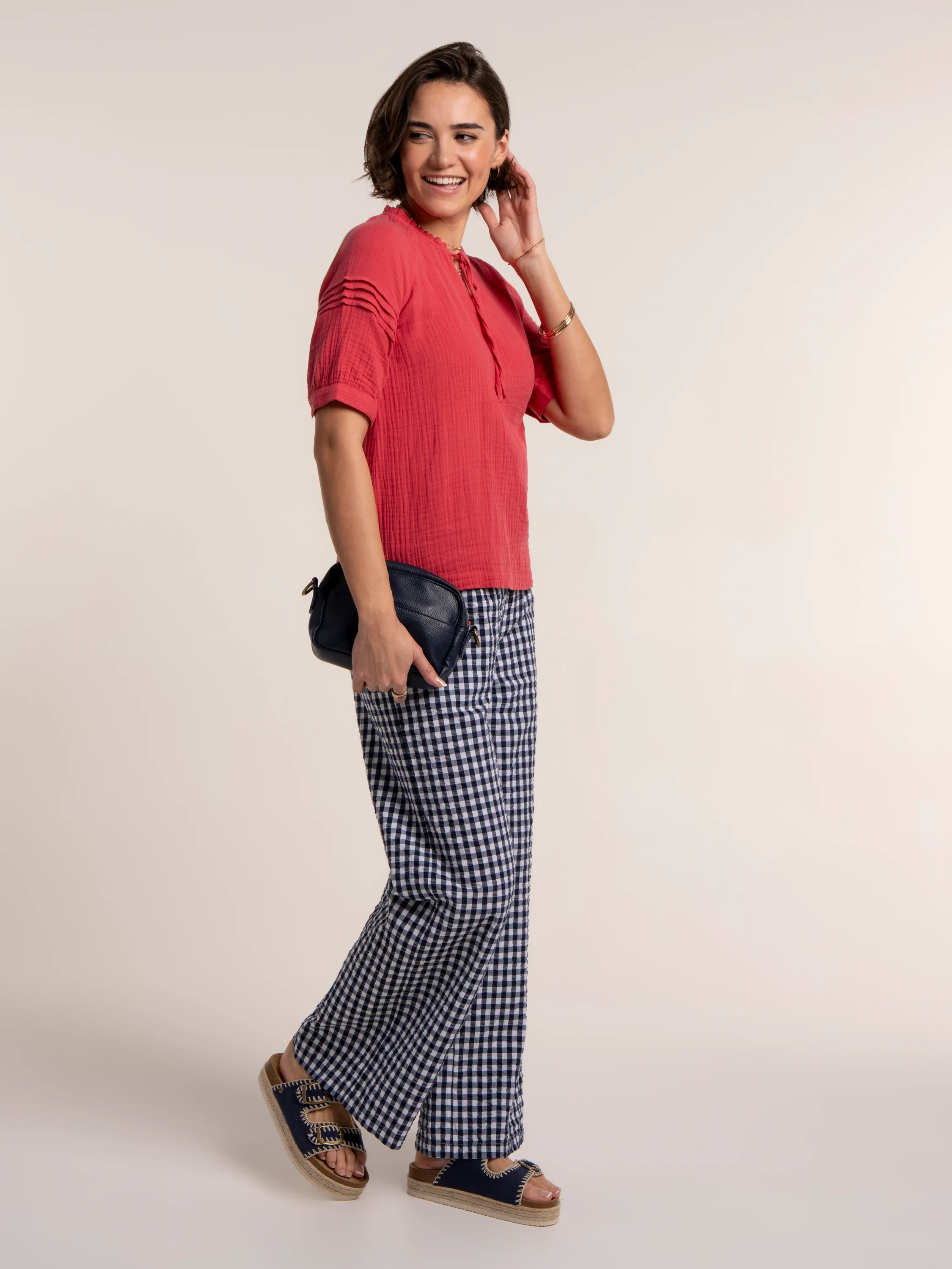 Becky Double Cloth Blouse - Image 11