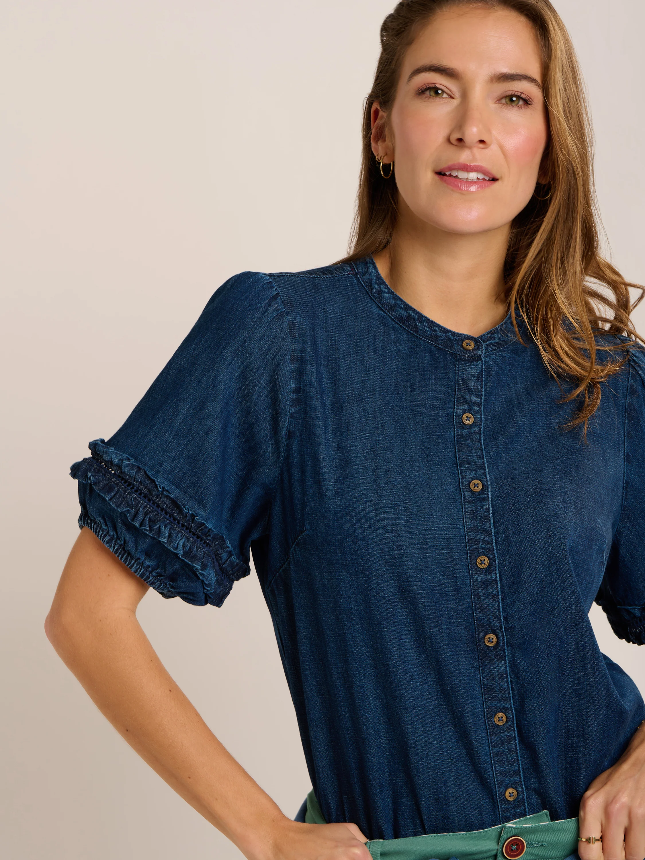 Berna Denim Blouse - Image 4