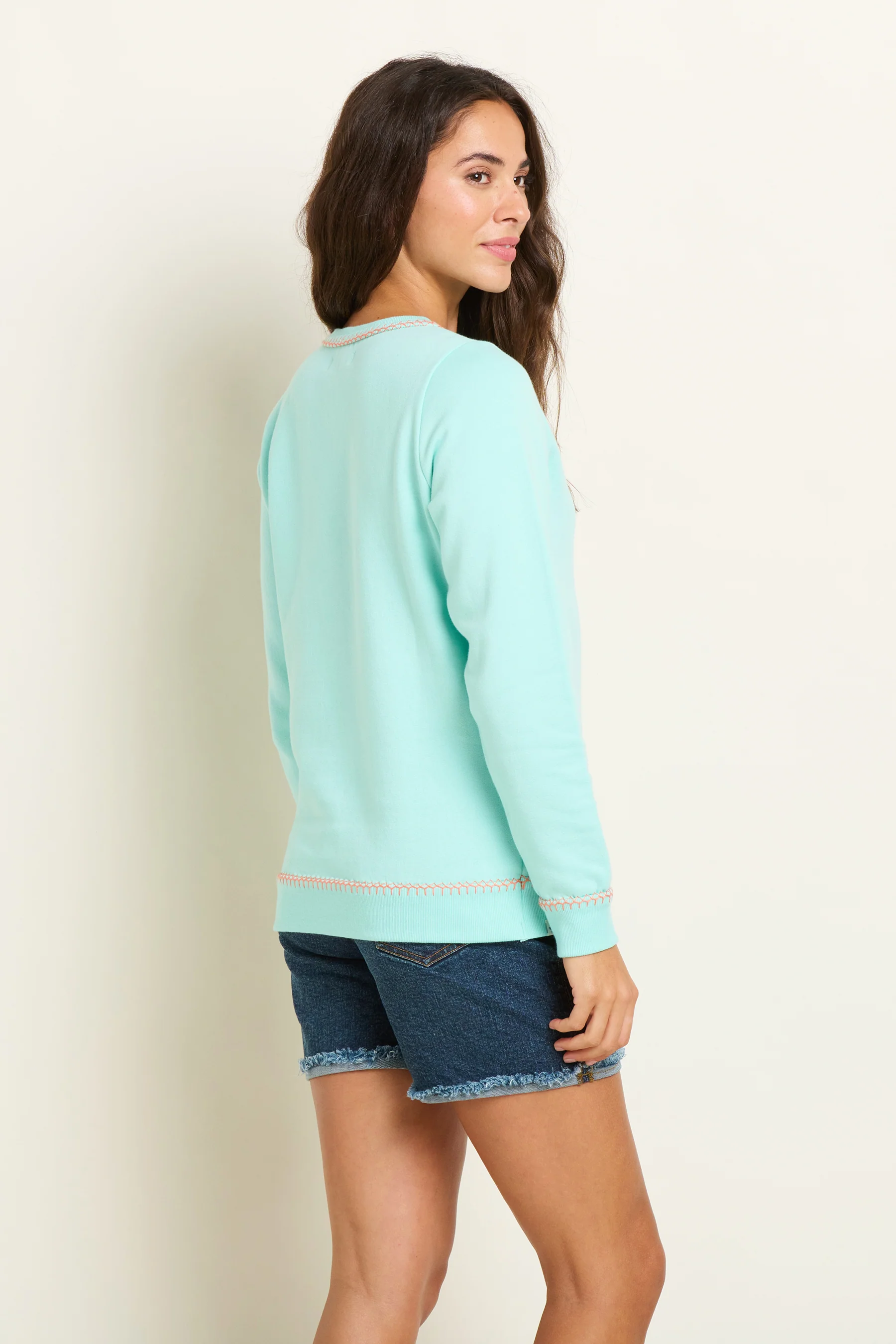 Blanket Stitch Crew Neck Sweatshirt - Image 3