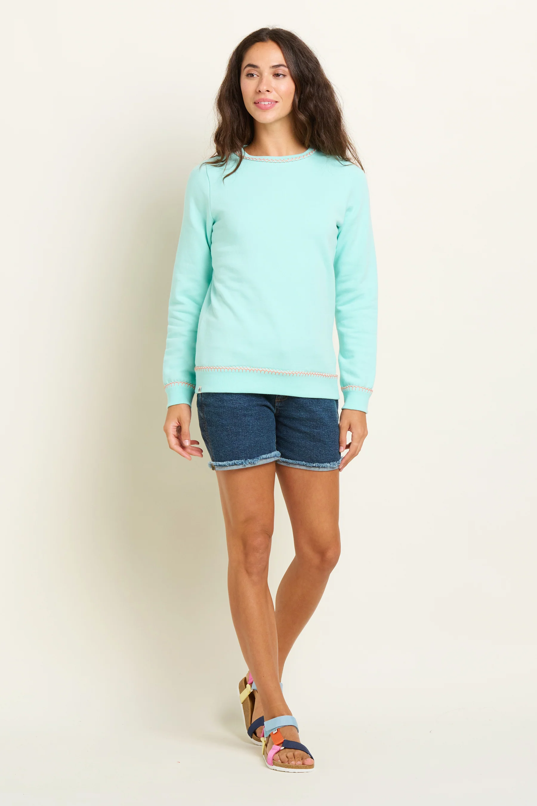 Blanket Stitch Crew Neck Sweatshirt - Image 4