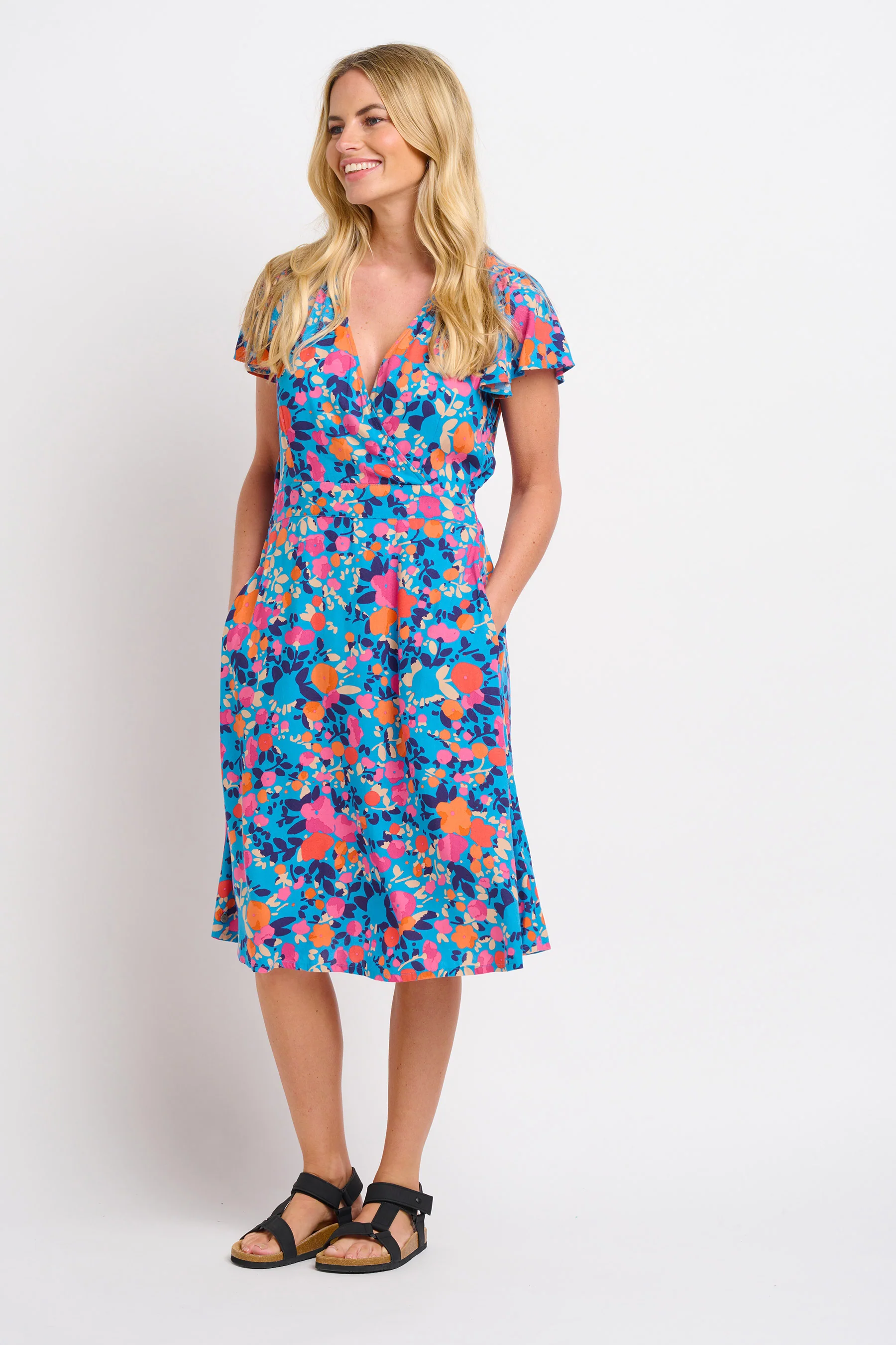 Bloom Floral Wrap Dress - Image 3