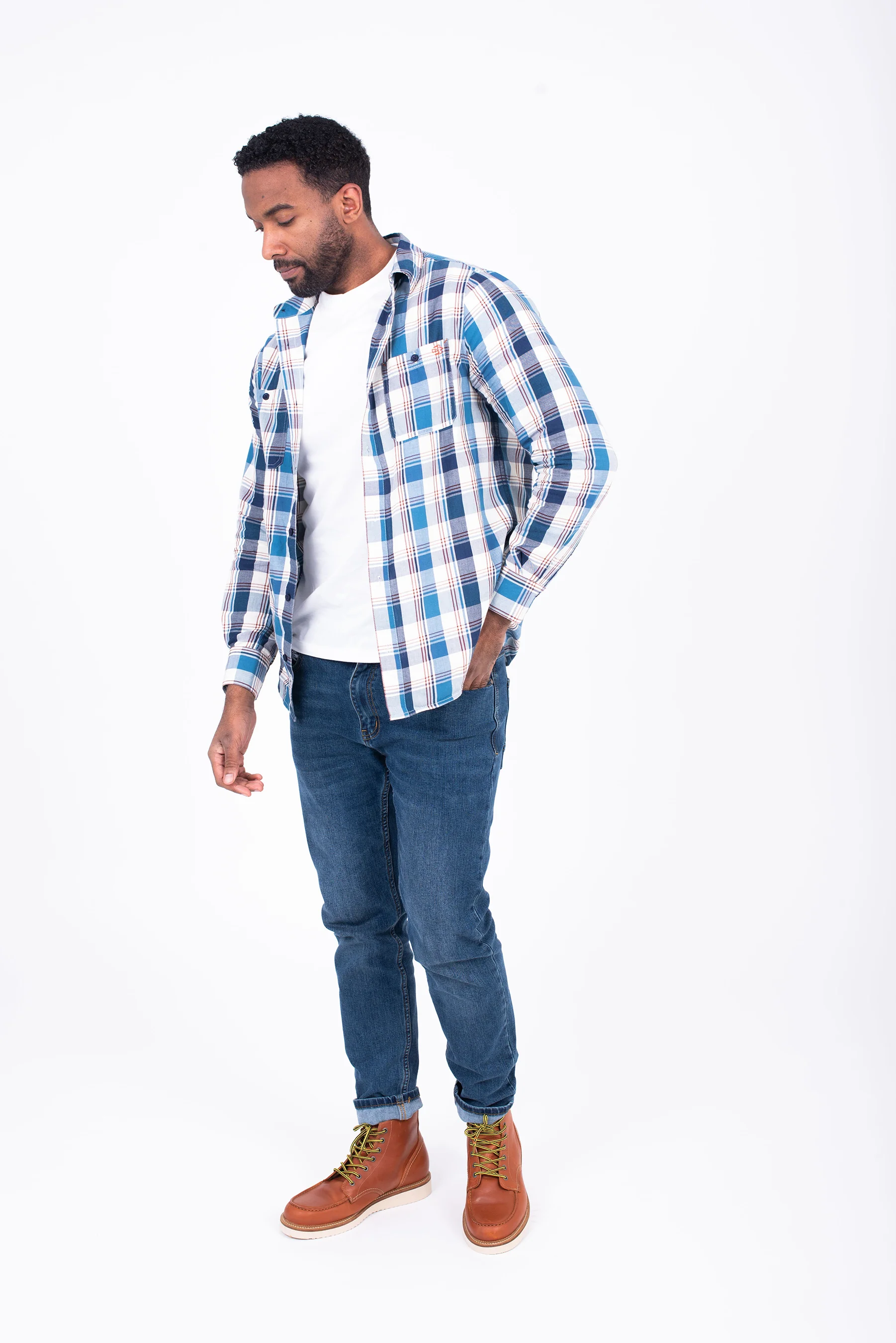 Blue Checked Shirt - Image 3