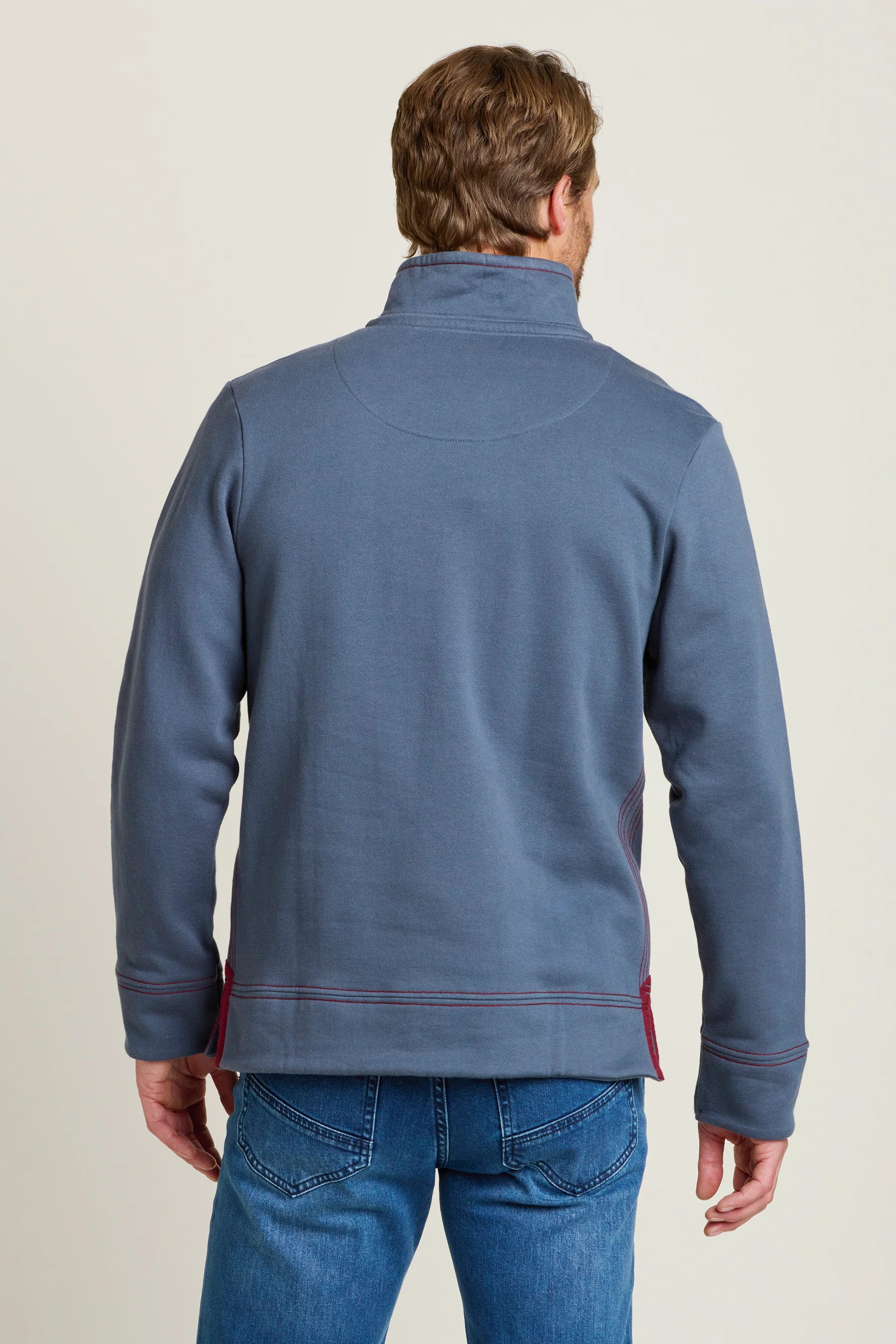 Blue Quarter Zip Sweatshirt - Image 2