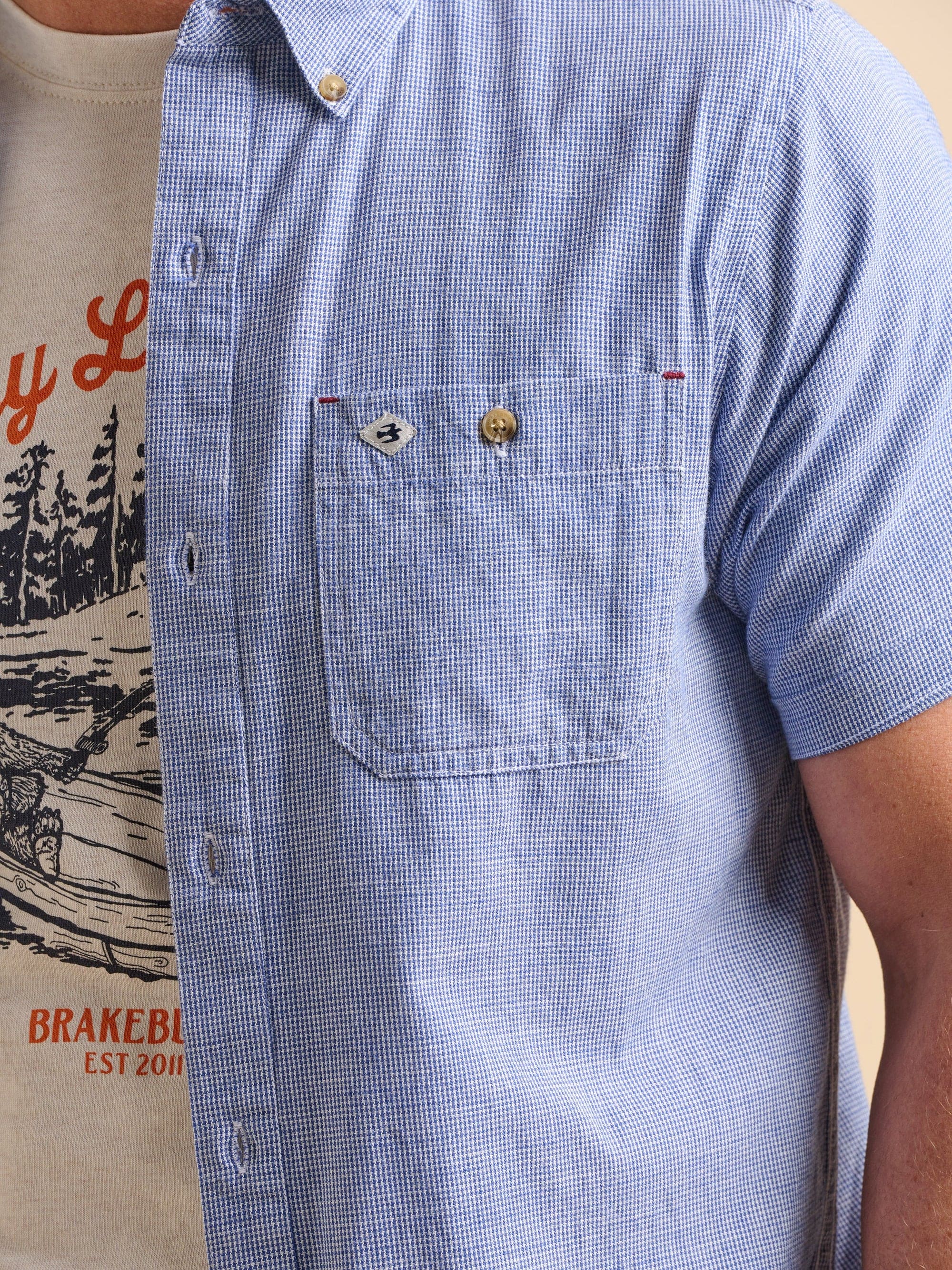 Blue Texture Shirt - Image 4