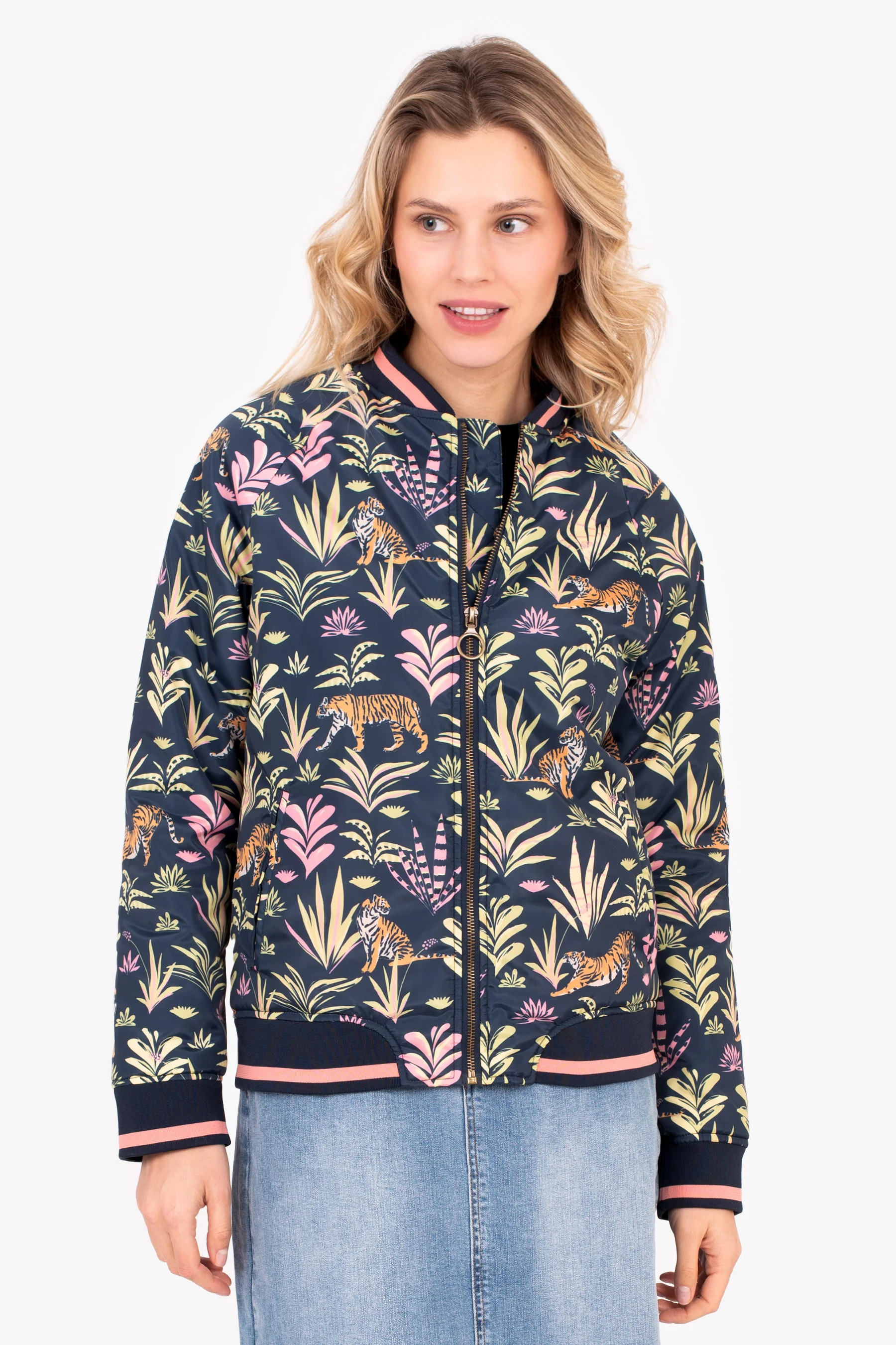 Botanical Tiger Bomber Jacket - Image 3