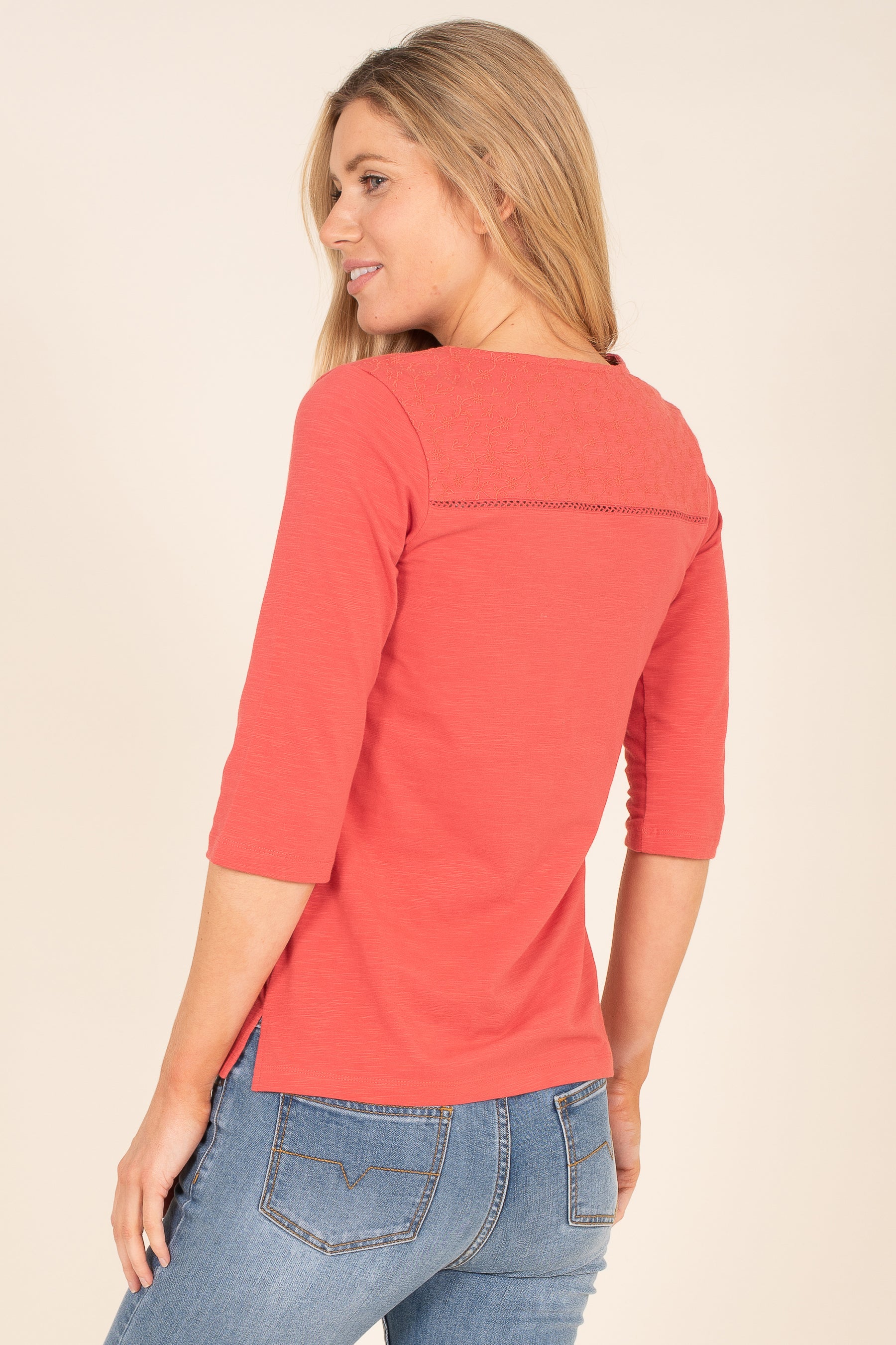 Broderie 1/2 Sleeve Top - Image 2