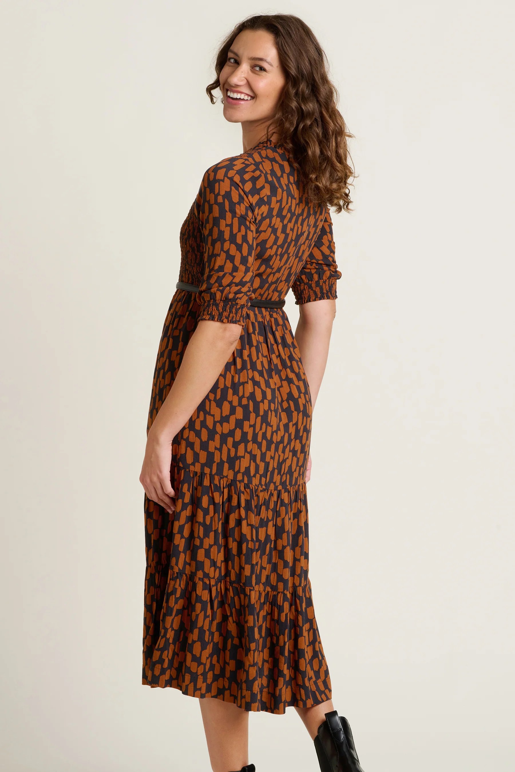 Brush Strokes Midi Dress - Image 2