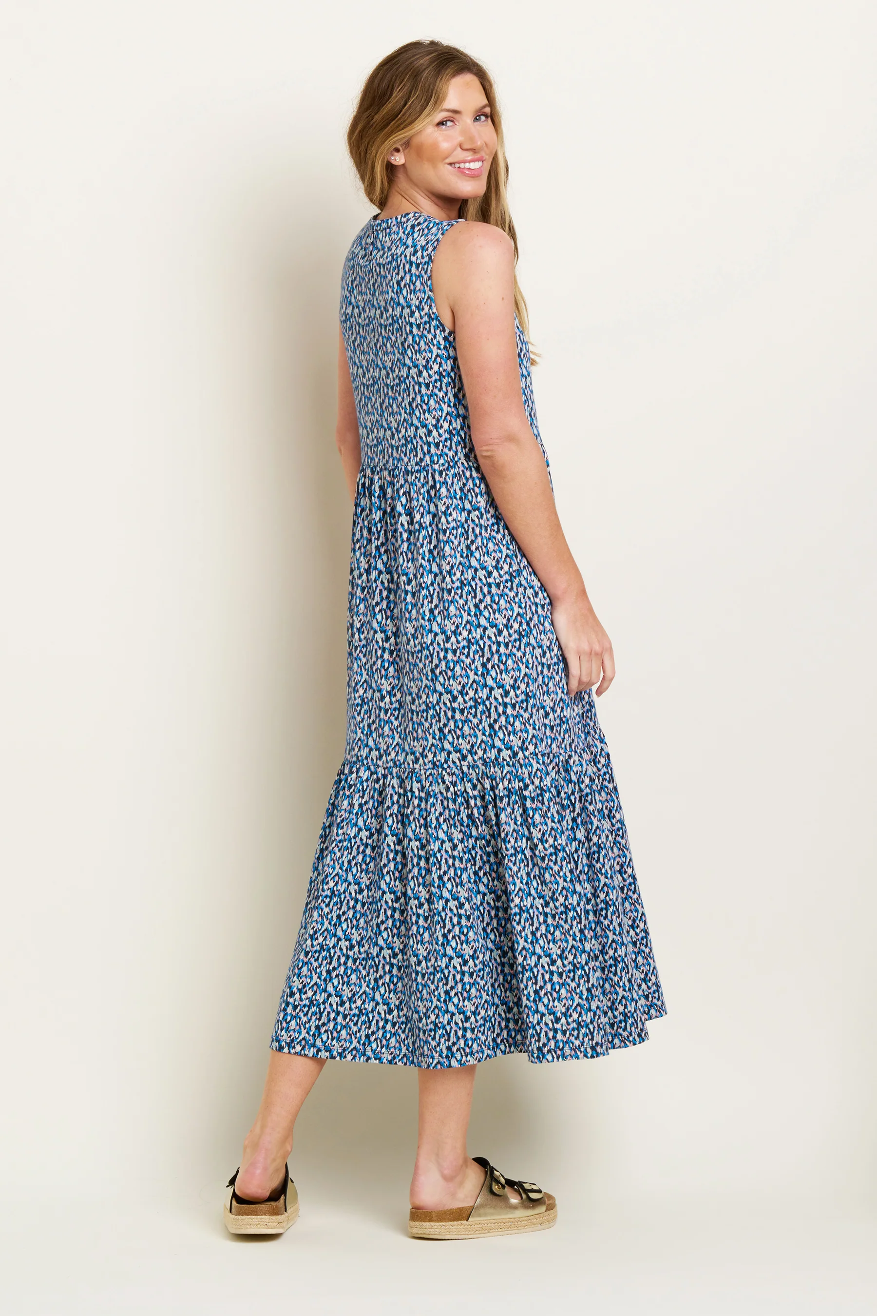 Brushed Camo Notch Maxi Dress - Image 2