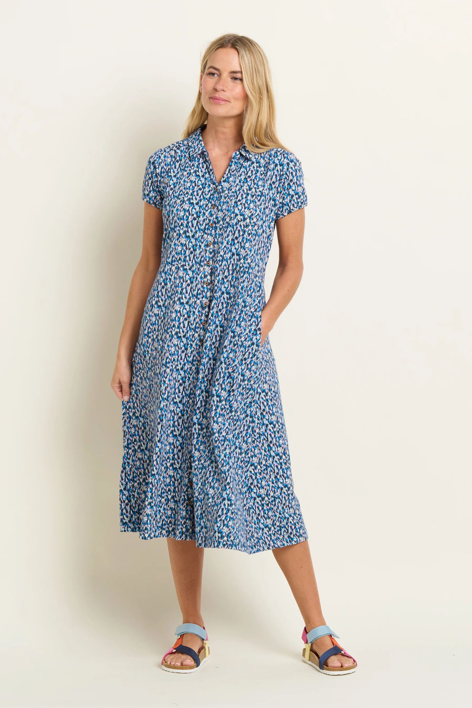 Brushed Camo Shirt Dress - Image 5