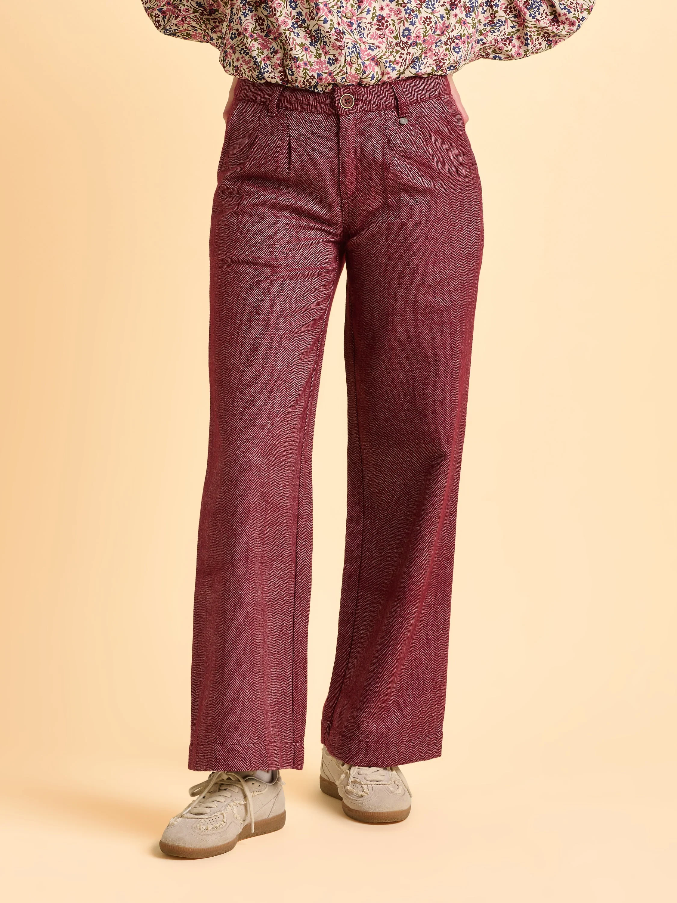 Burgundy Neve Trouser - Image 2