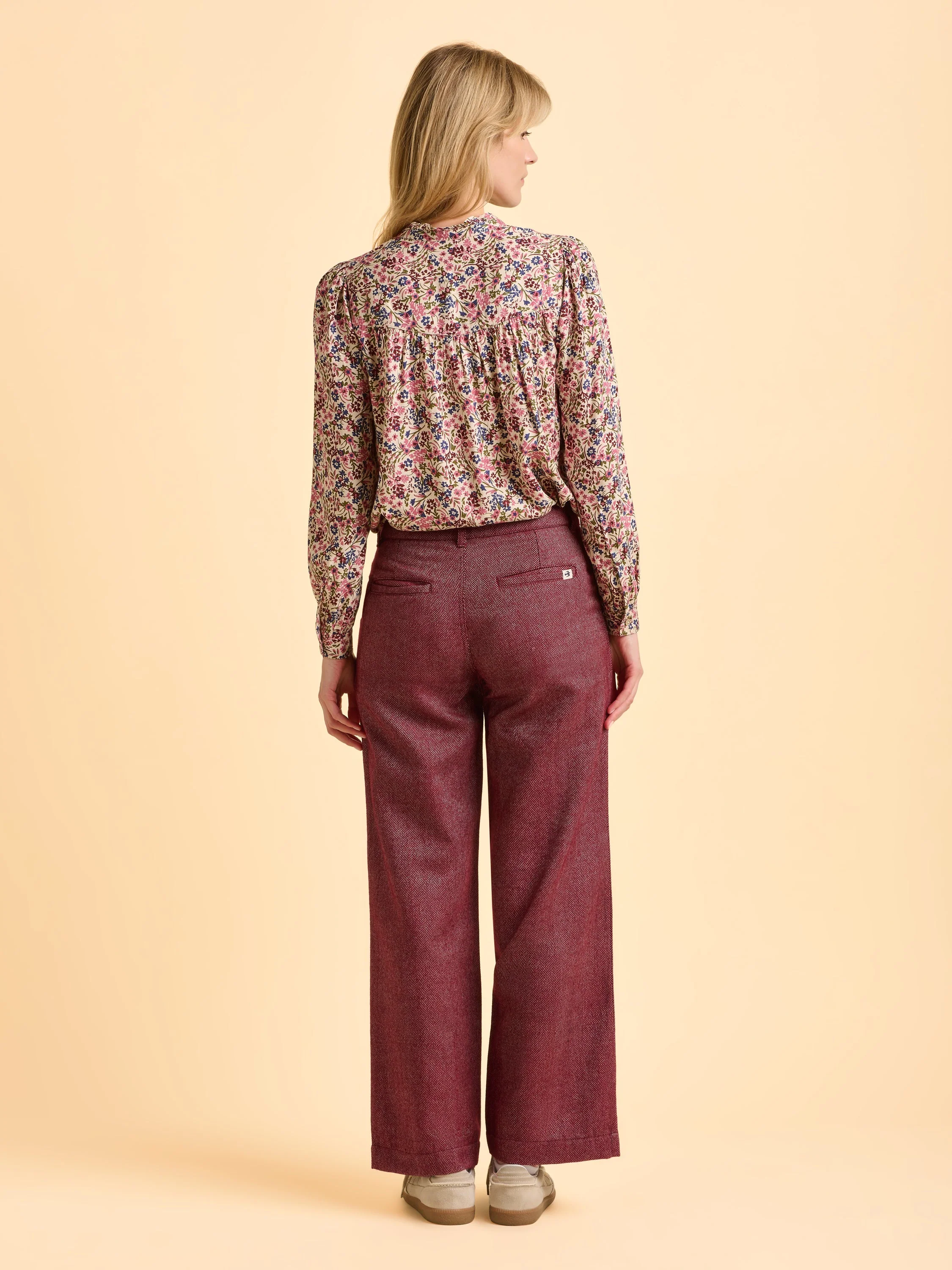 Burgundy Neve Trouser - Image 3