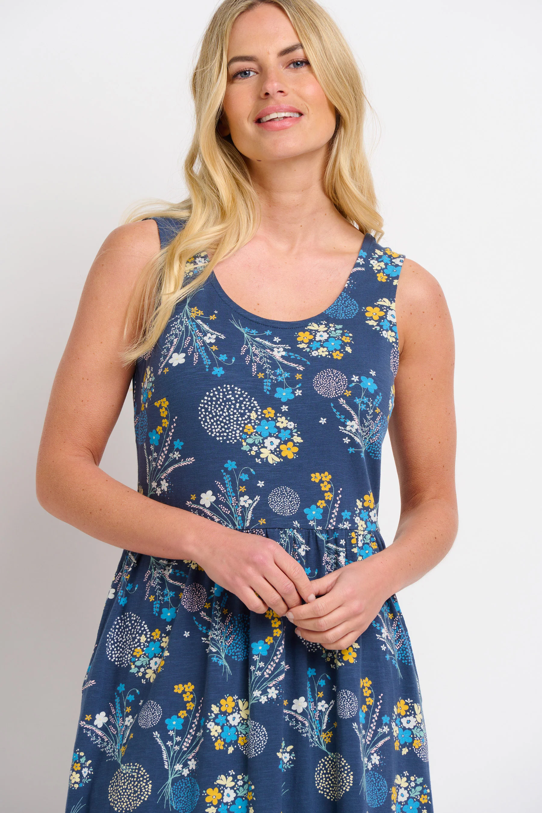 Bursting Blooms Sleeveless Dress - Image 3