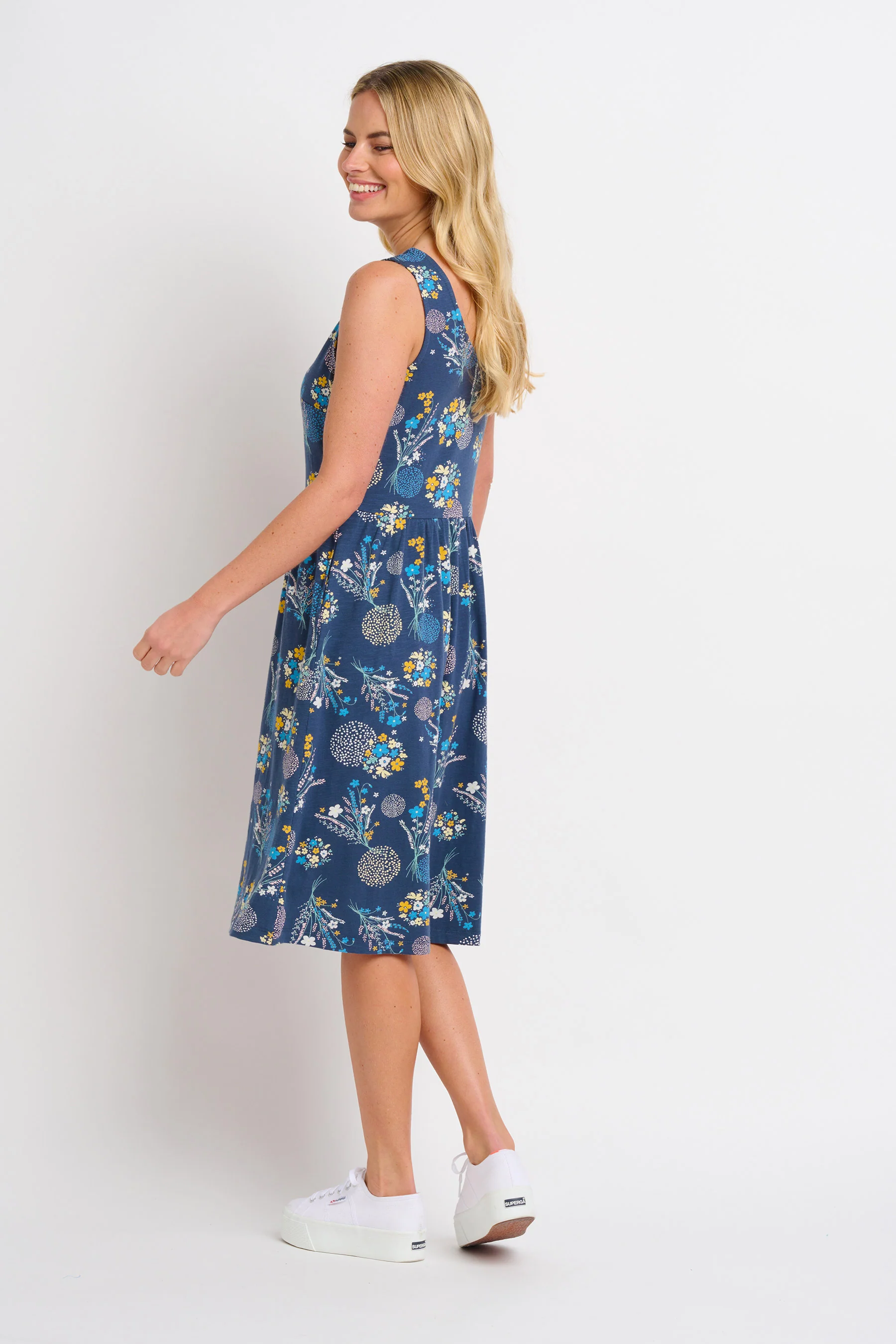 Bursting Blooms Sleeveless Dress - Image 4