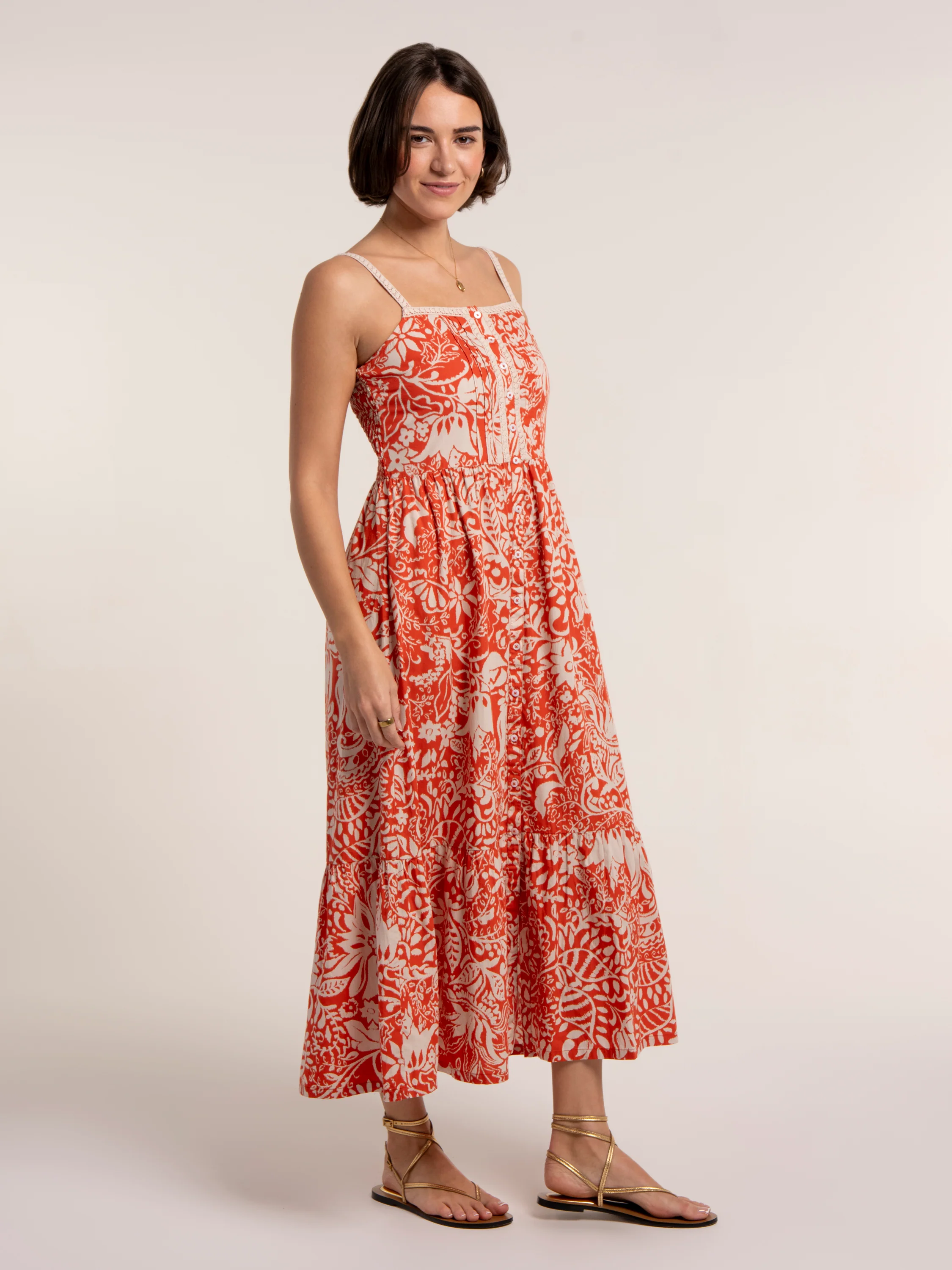 Catarina Floral Printed Maxi Dress - Image 4