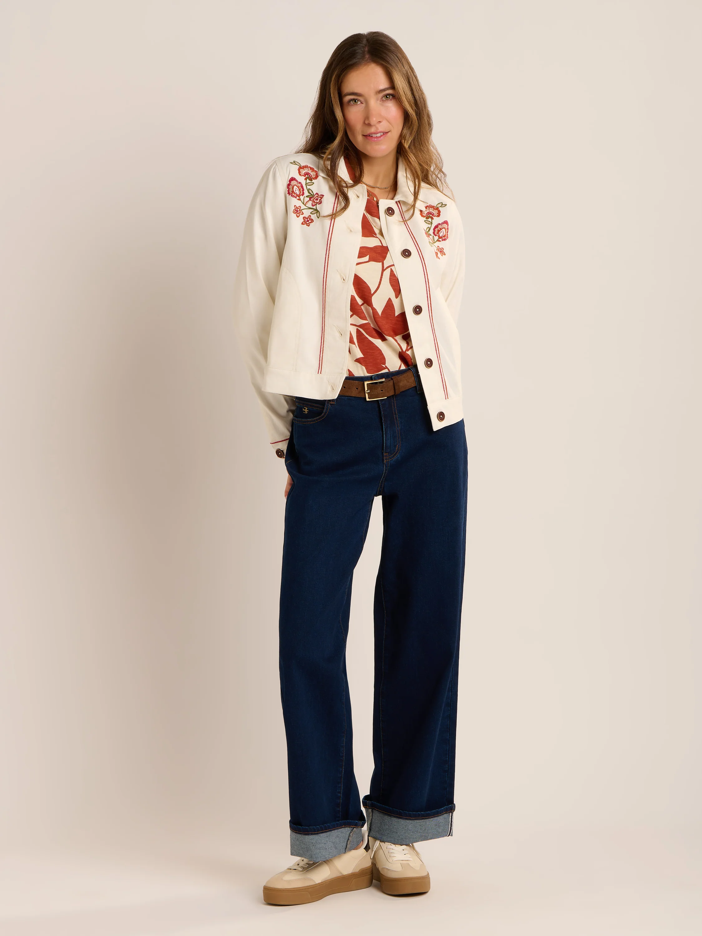 Celestina Embroidered Denim Jacket - Image 2