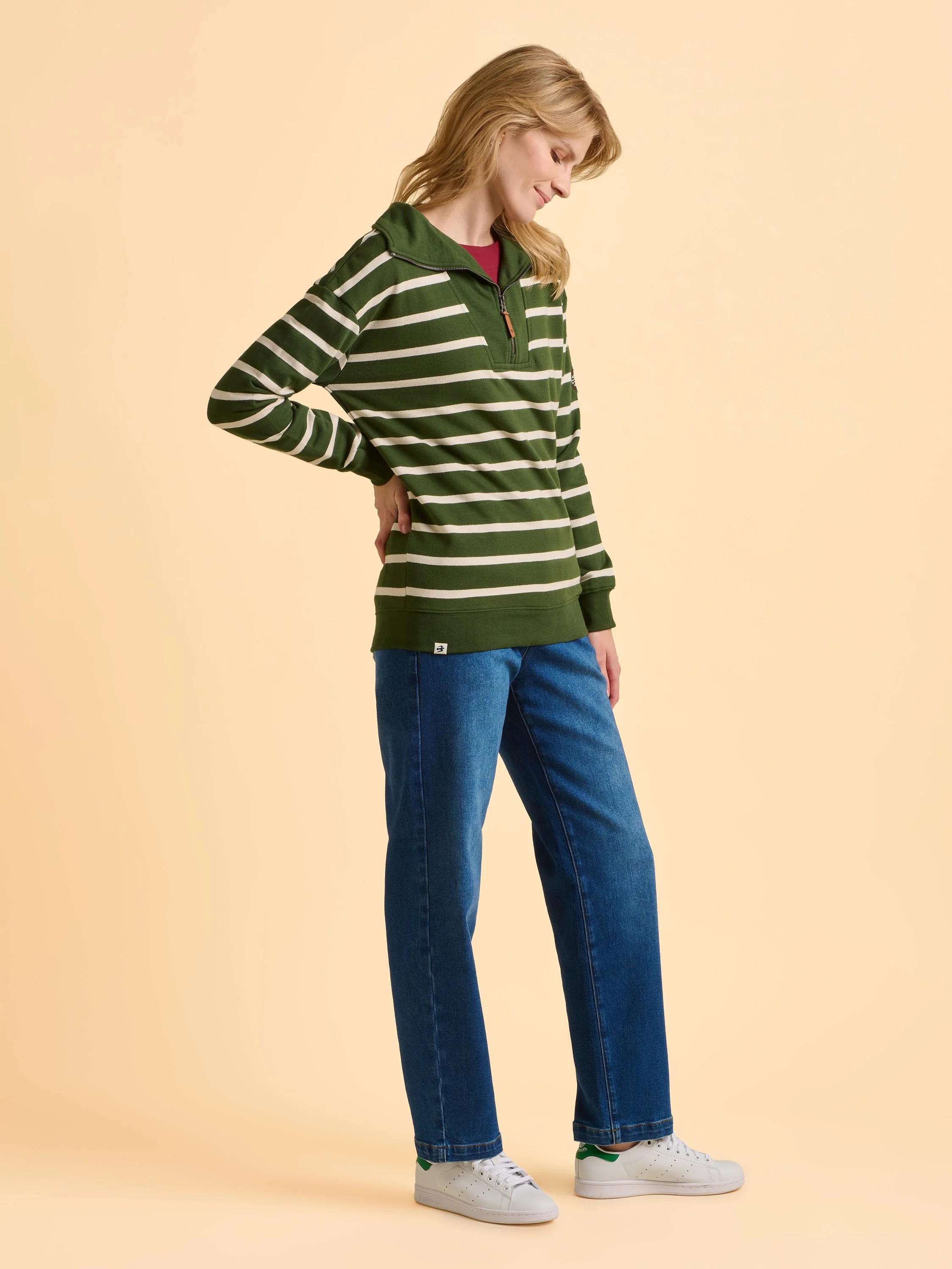 Charmouth Quarter Zip Sweatshirt - Image 3