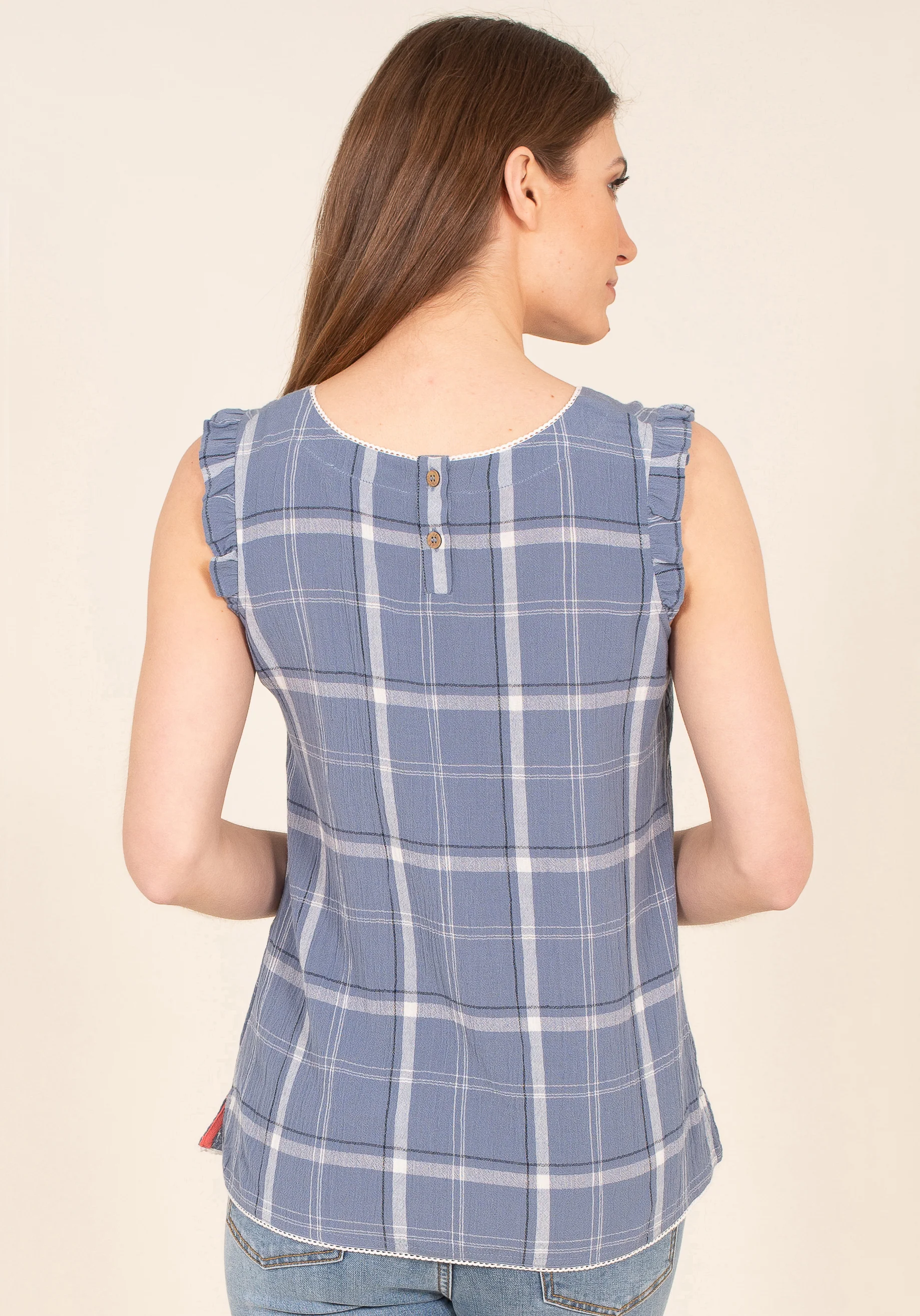 Check Trapeze Vest - Image 2