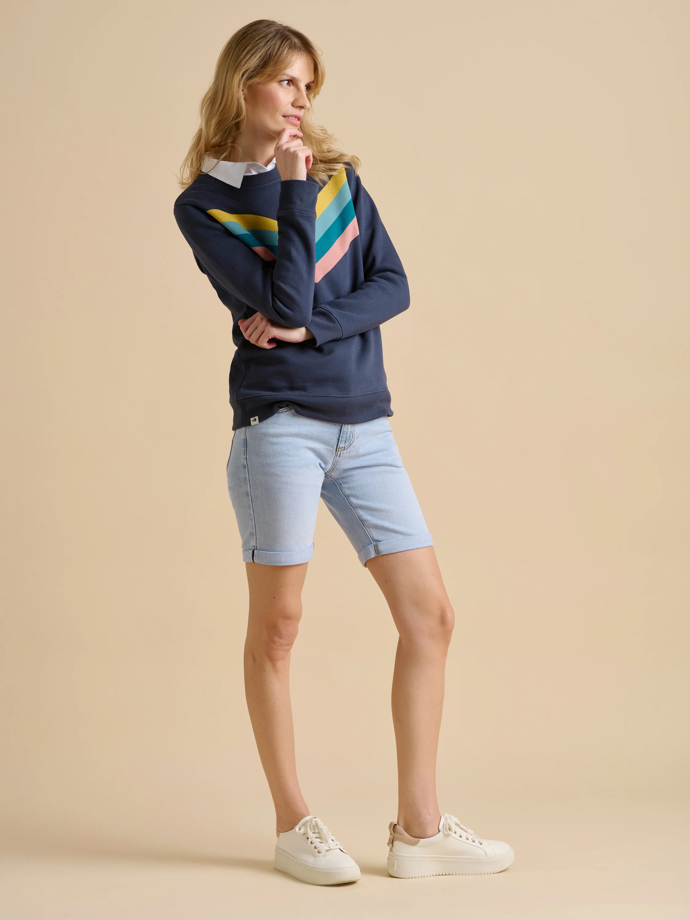 Chest Stripe Crew Neck Sweat - Image 3