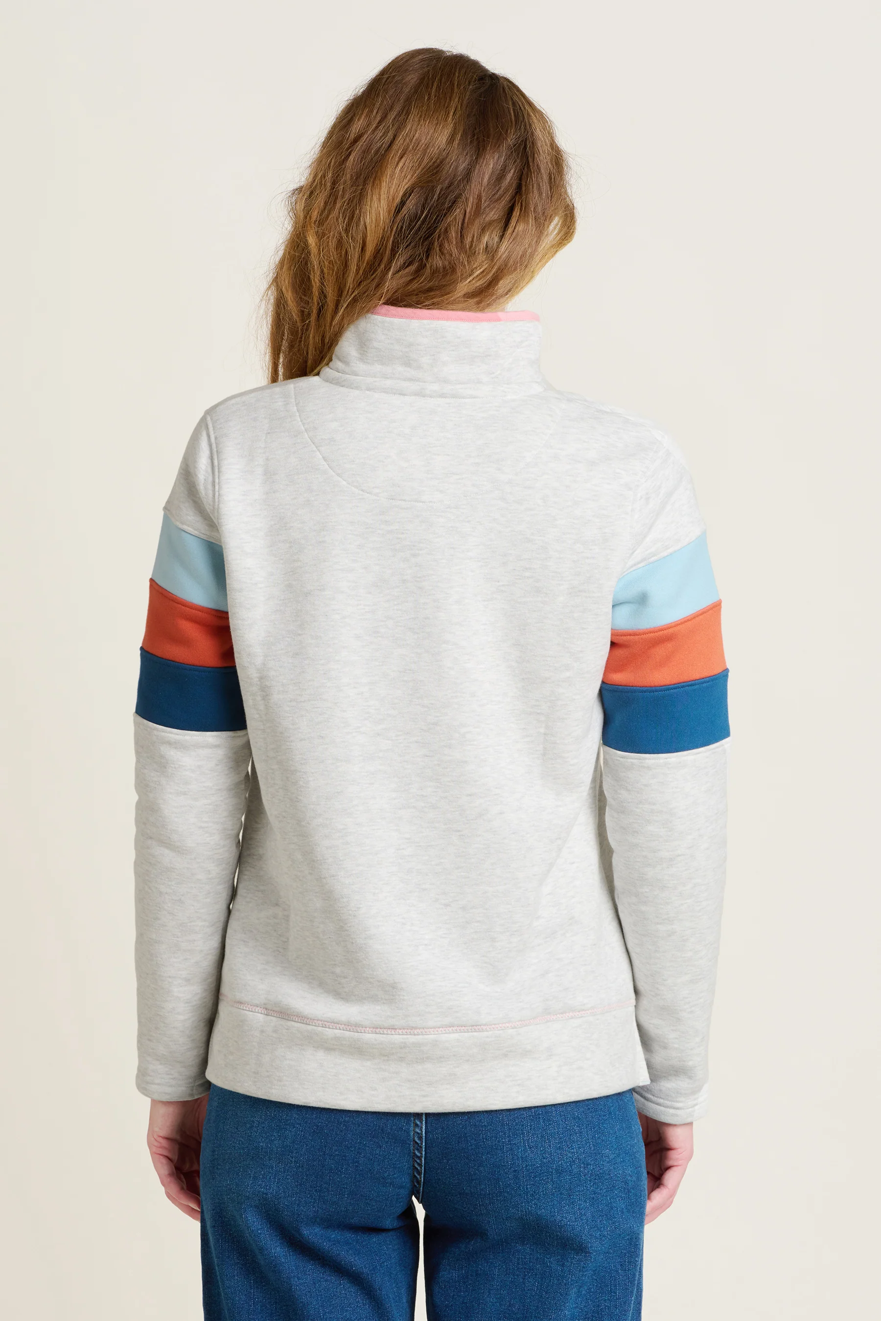 Chest Stripe Quarter Zip Sweatshirt - Image 3