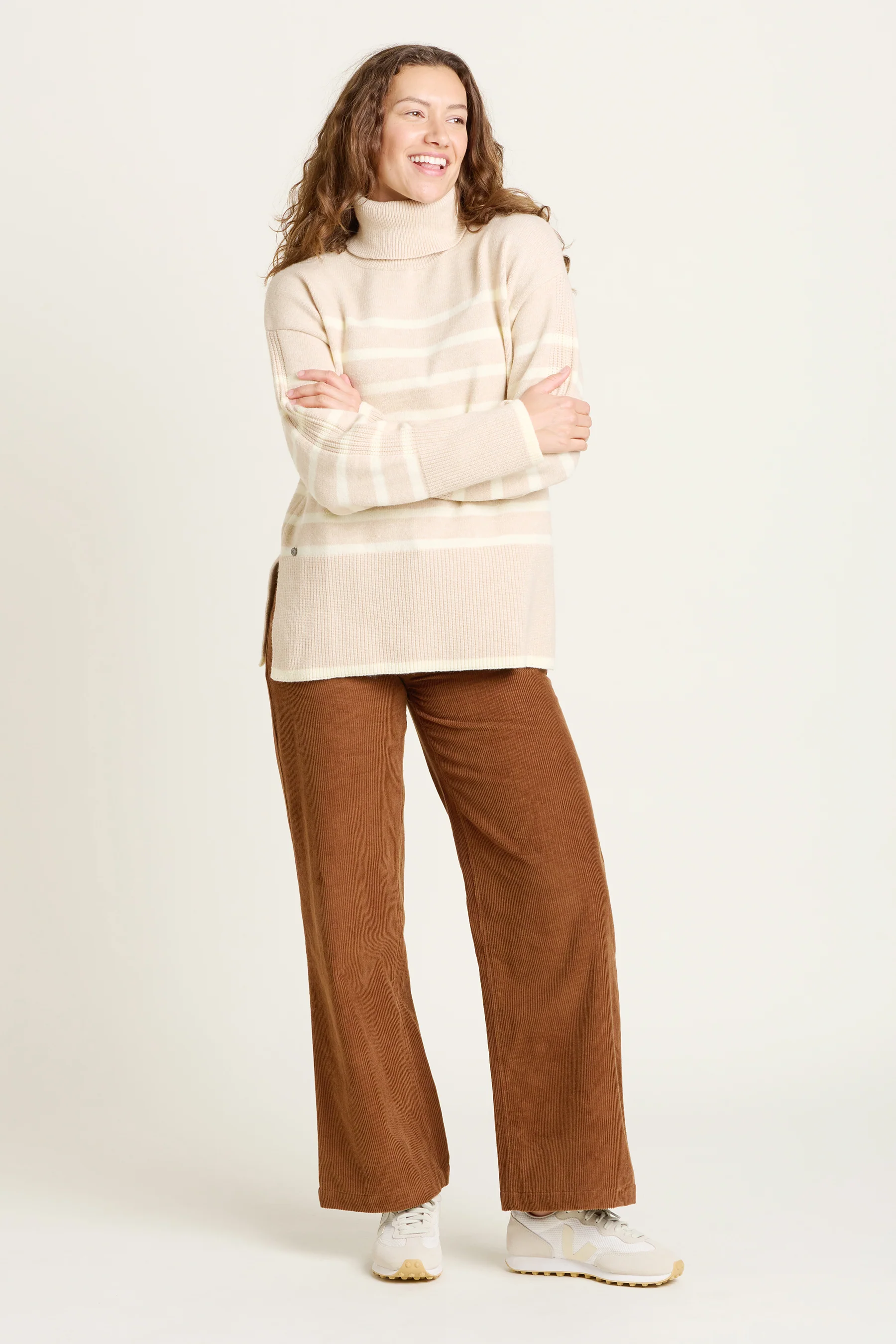 Chunky Stripe Knitted Roll Neck - Image 4