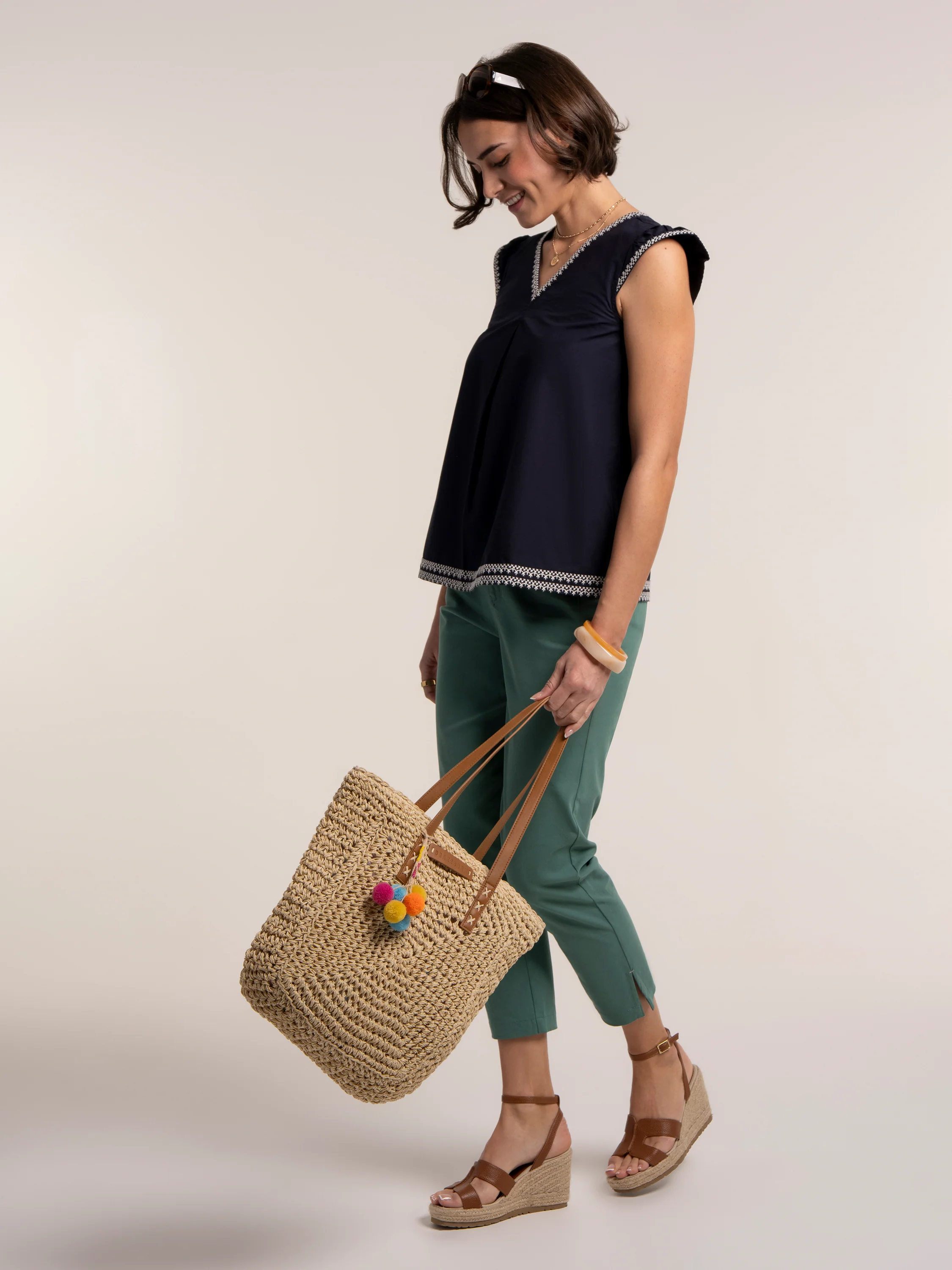 Clement Embroidered Sleeveless Blouse - Image 3