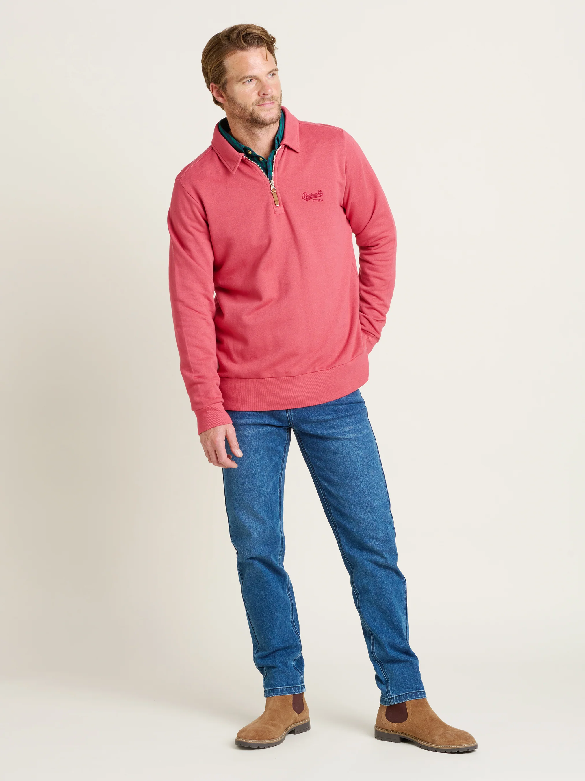 Collared Quarter Zip Sweatshirt - Image 4
