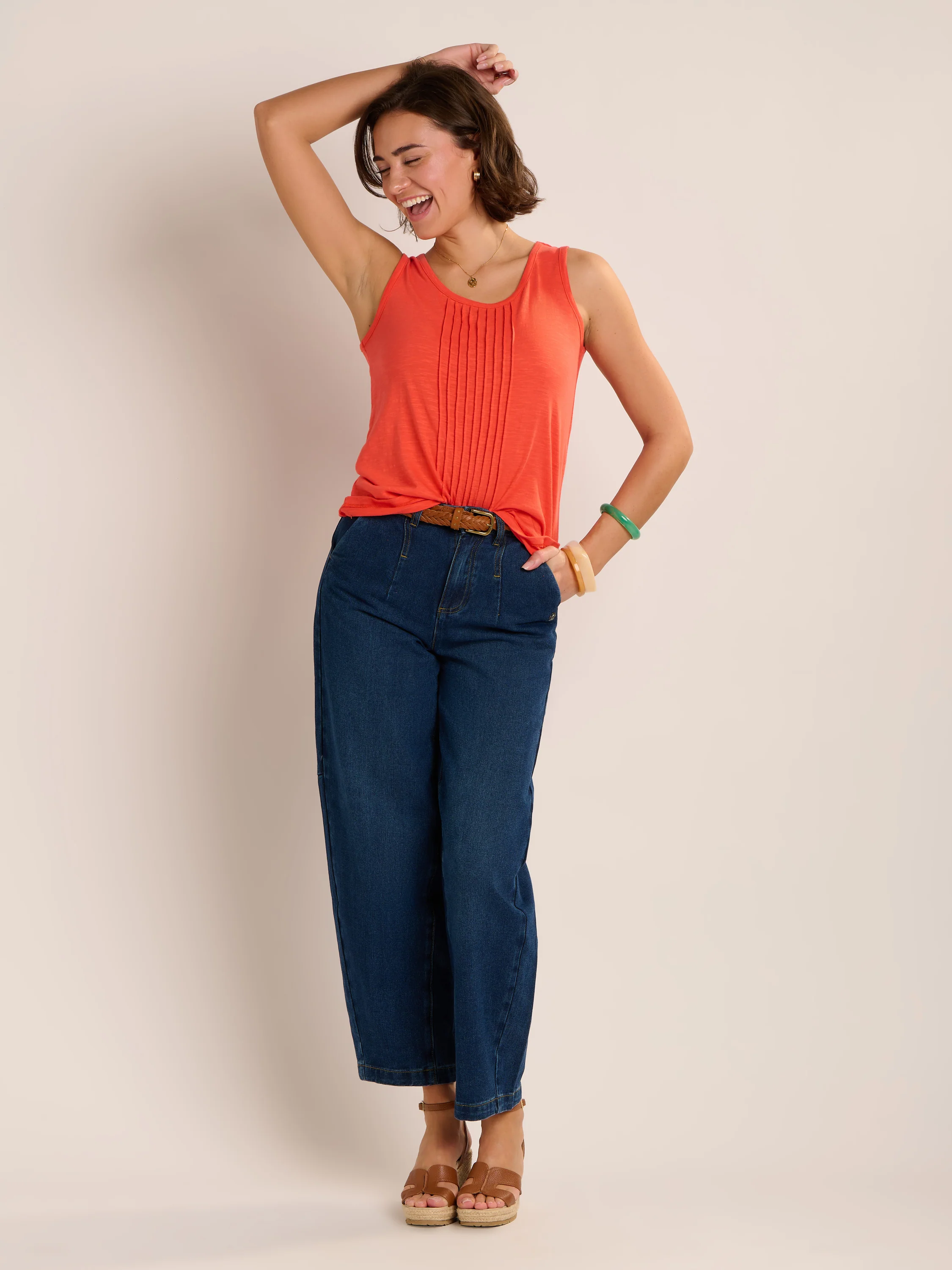 Collina Coral Jersey Vest Top - Image 6