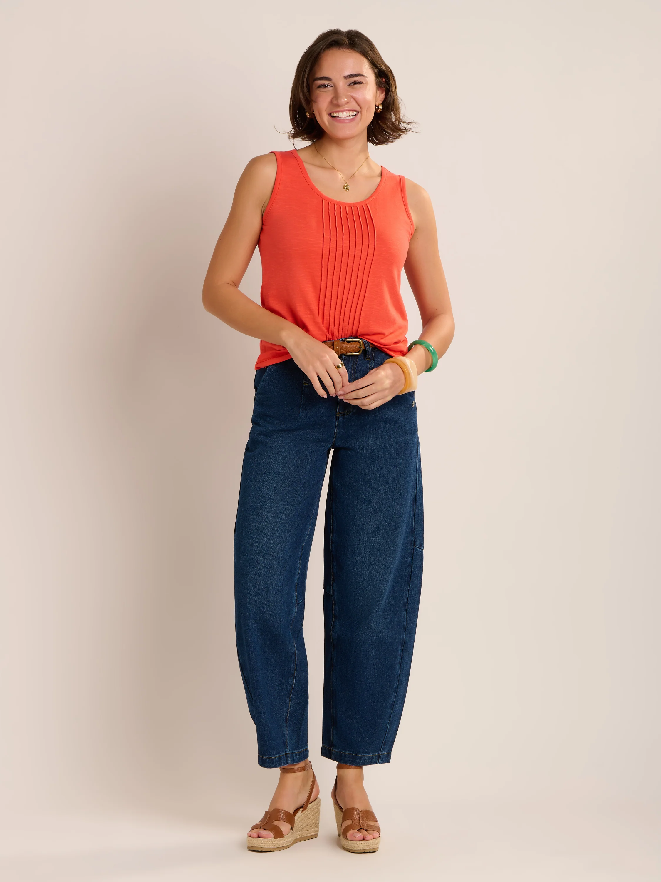 Collina Coral Jersey Vest Top - Image 7