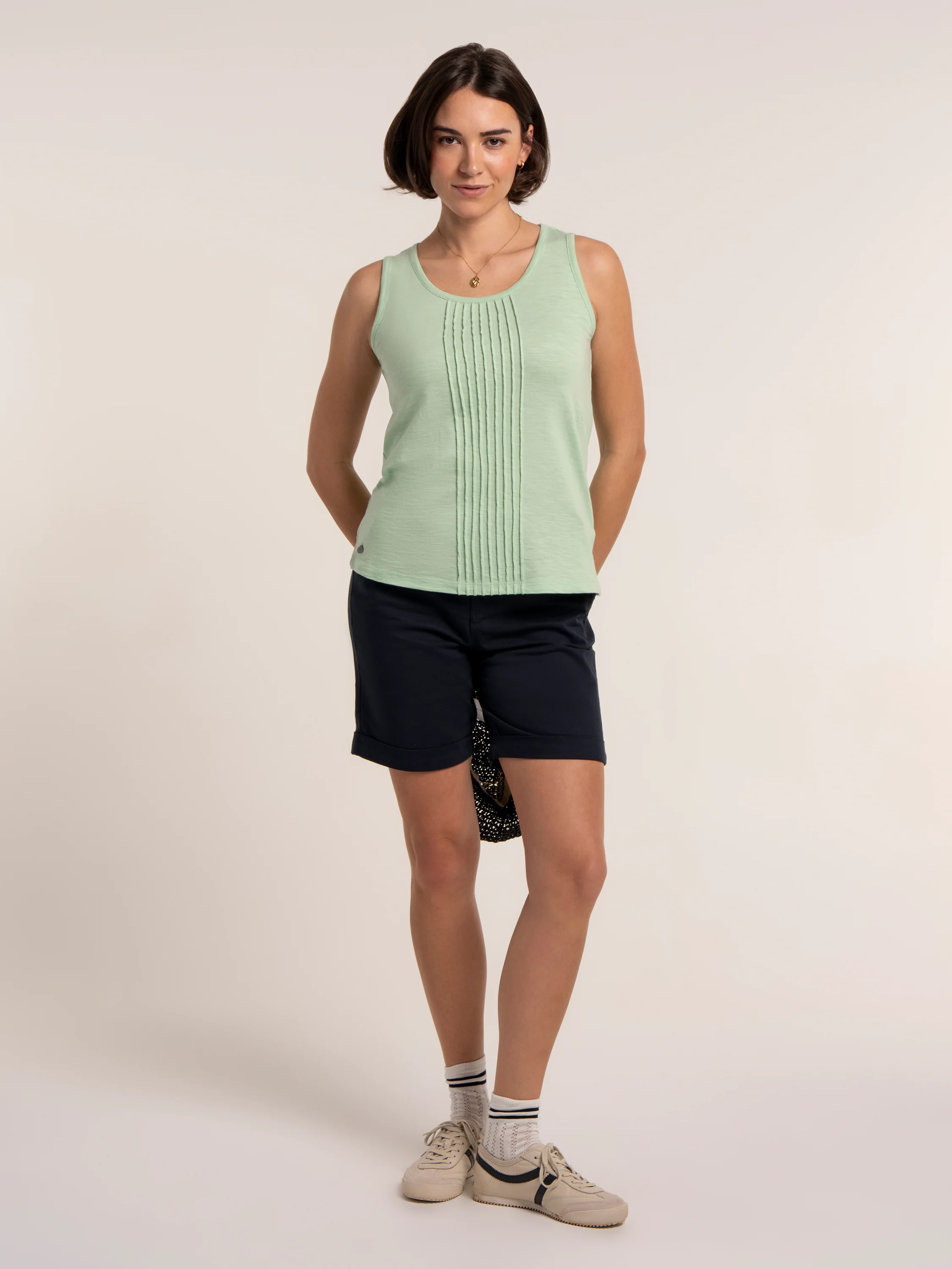 Collina Green Jersey Vest Top - Image 7