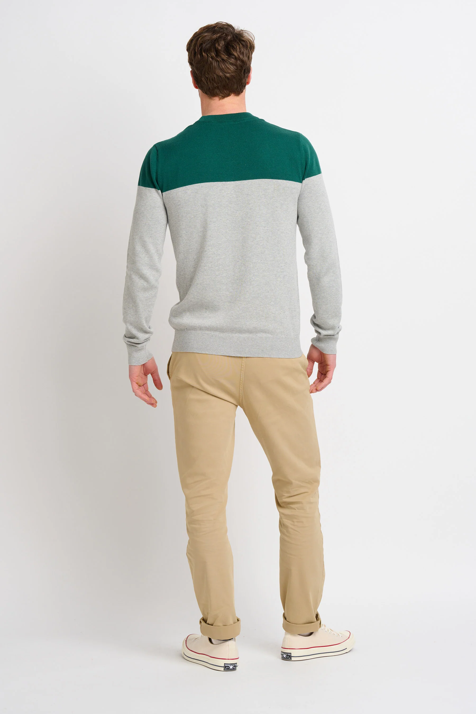 Colour Block Crew Neck Jumper - Image 3