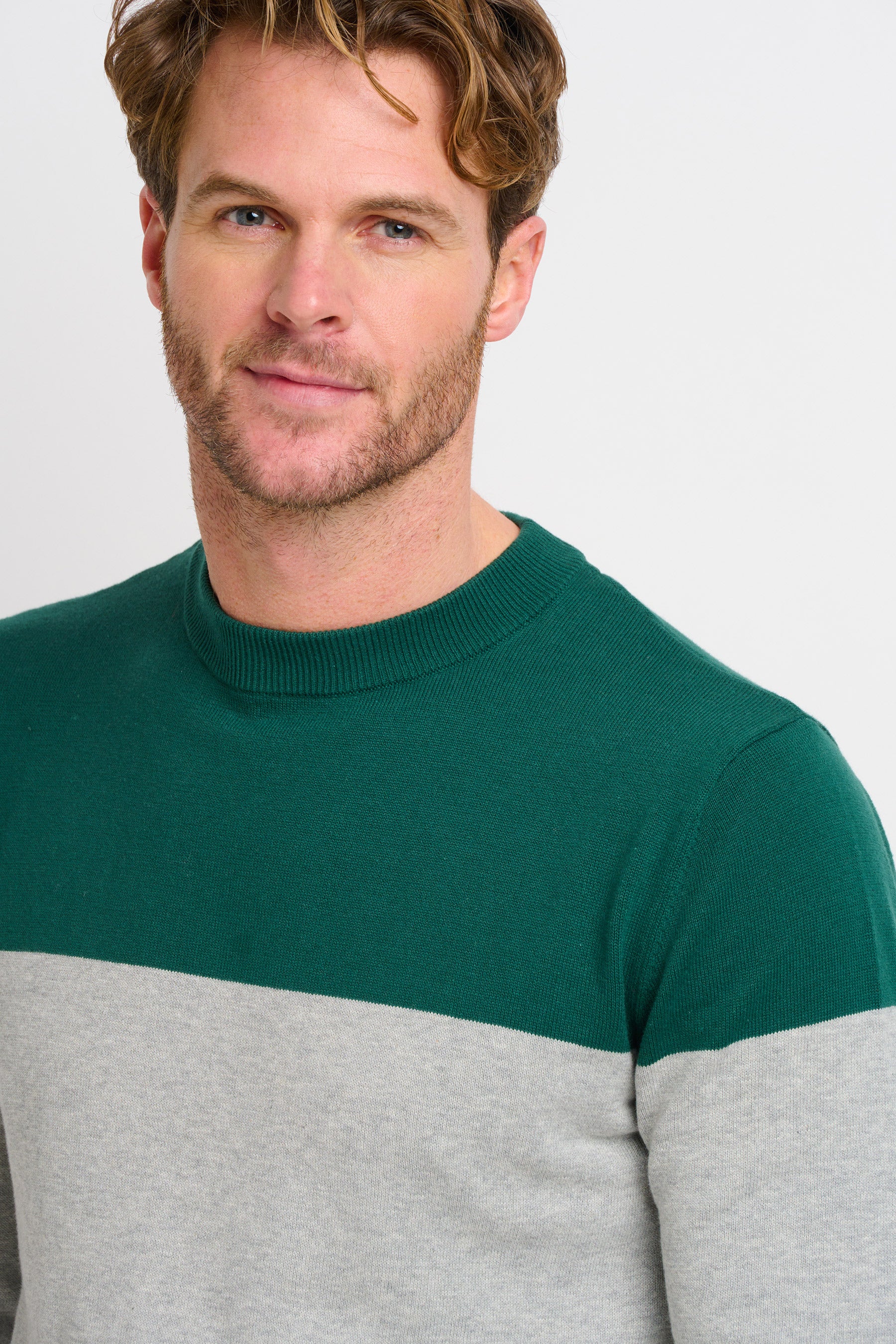 Colour Block Crew Neck Jumper - Image 4