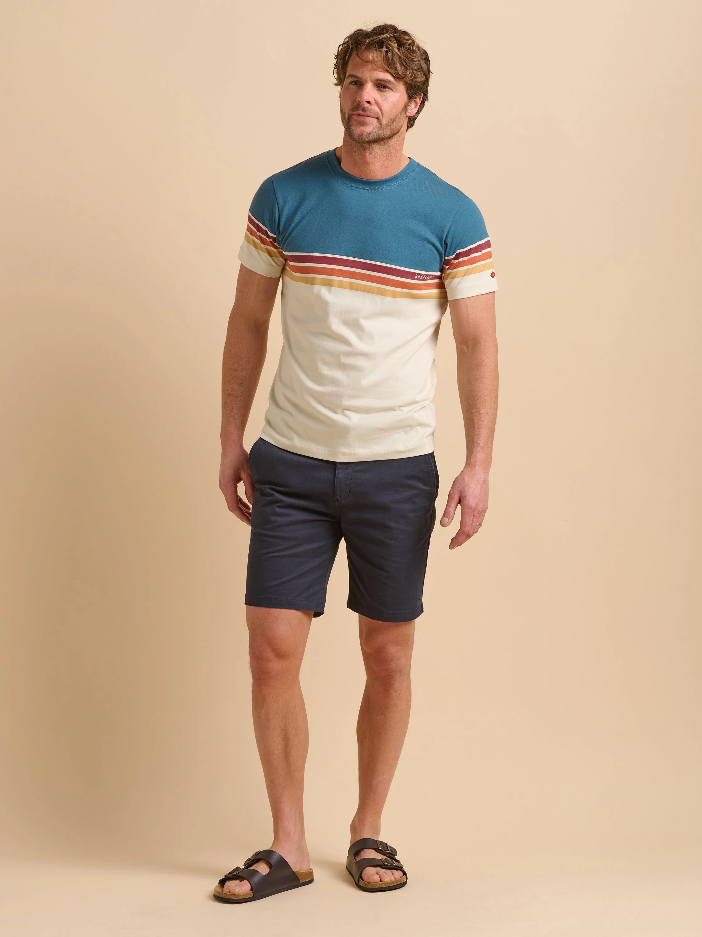 Colour Block Stripe Tee
