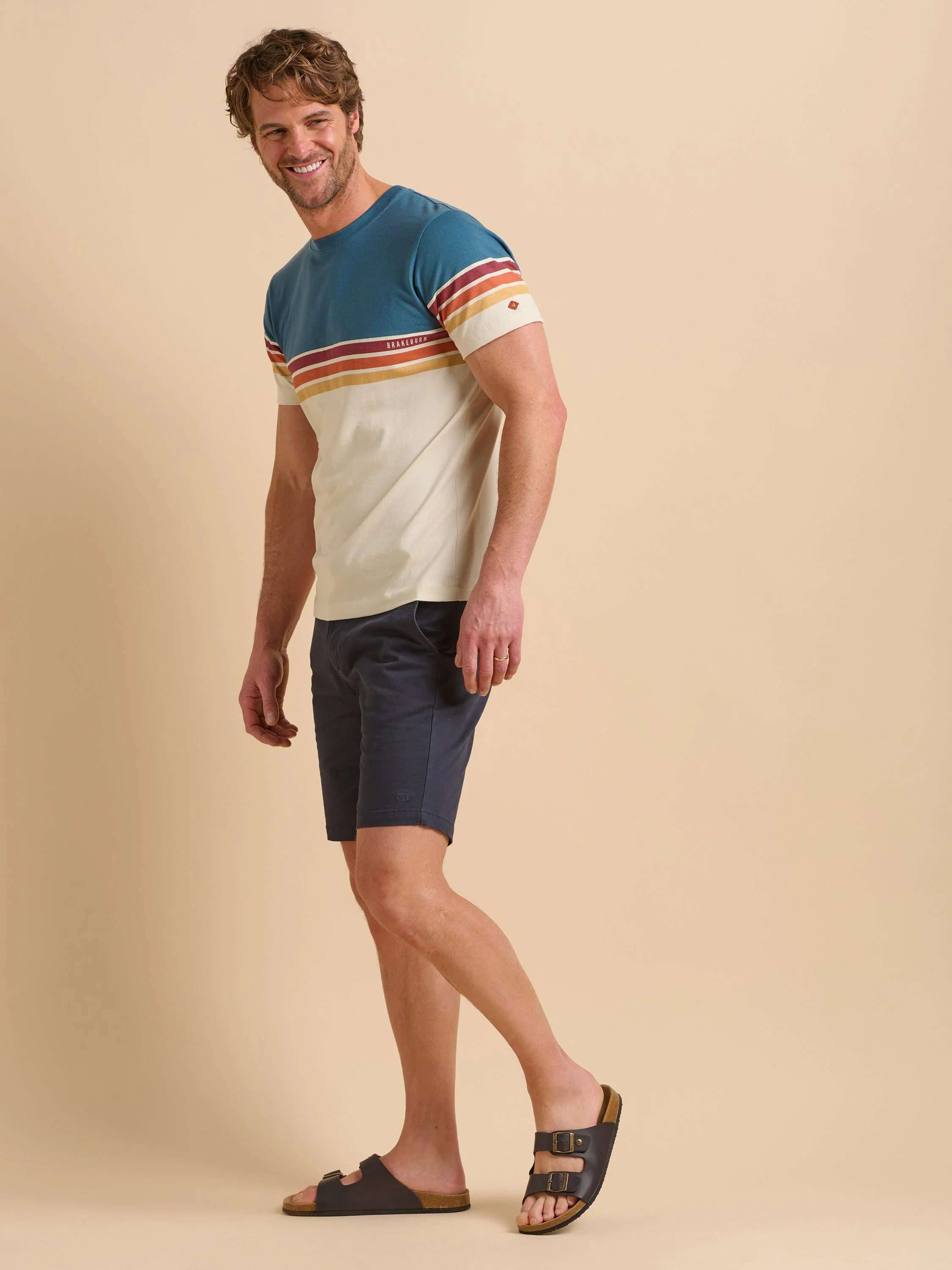 Colour Block Stripe Tee - Image 3