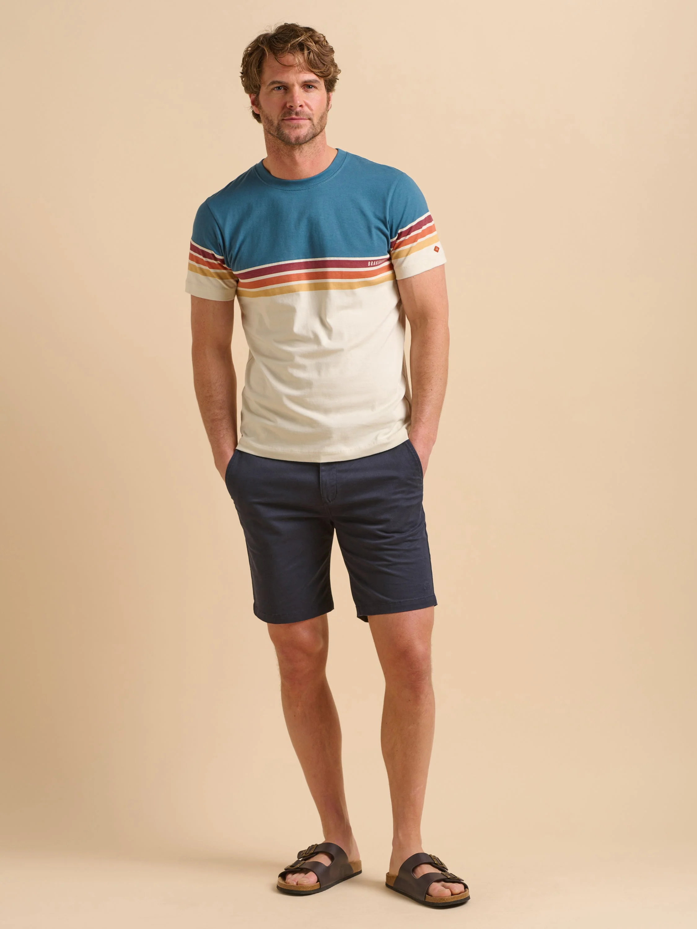 Colour Block Stripe Tee - Image 5