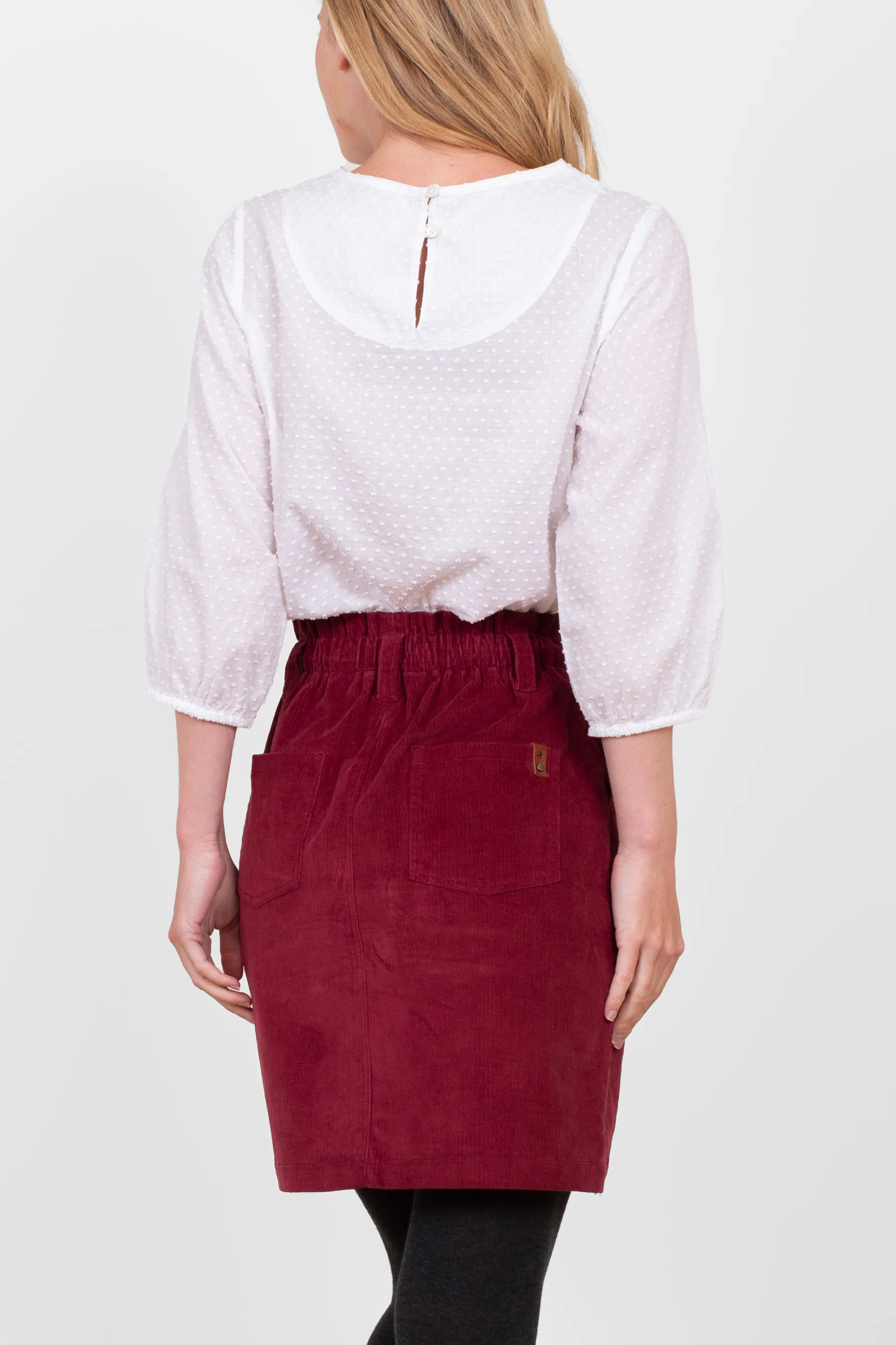 High Waisted Mini Corduroy Skirt - Image 3