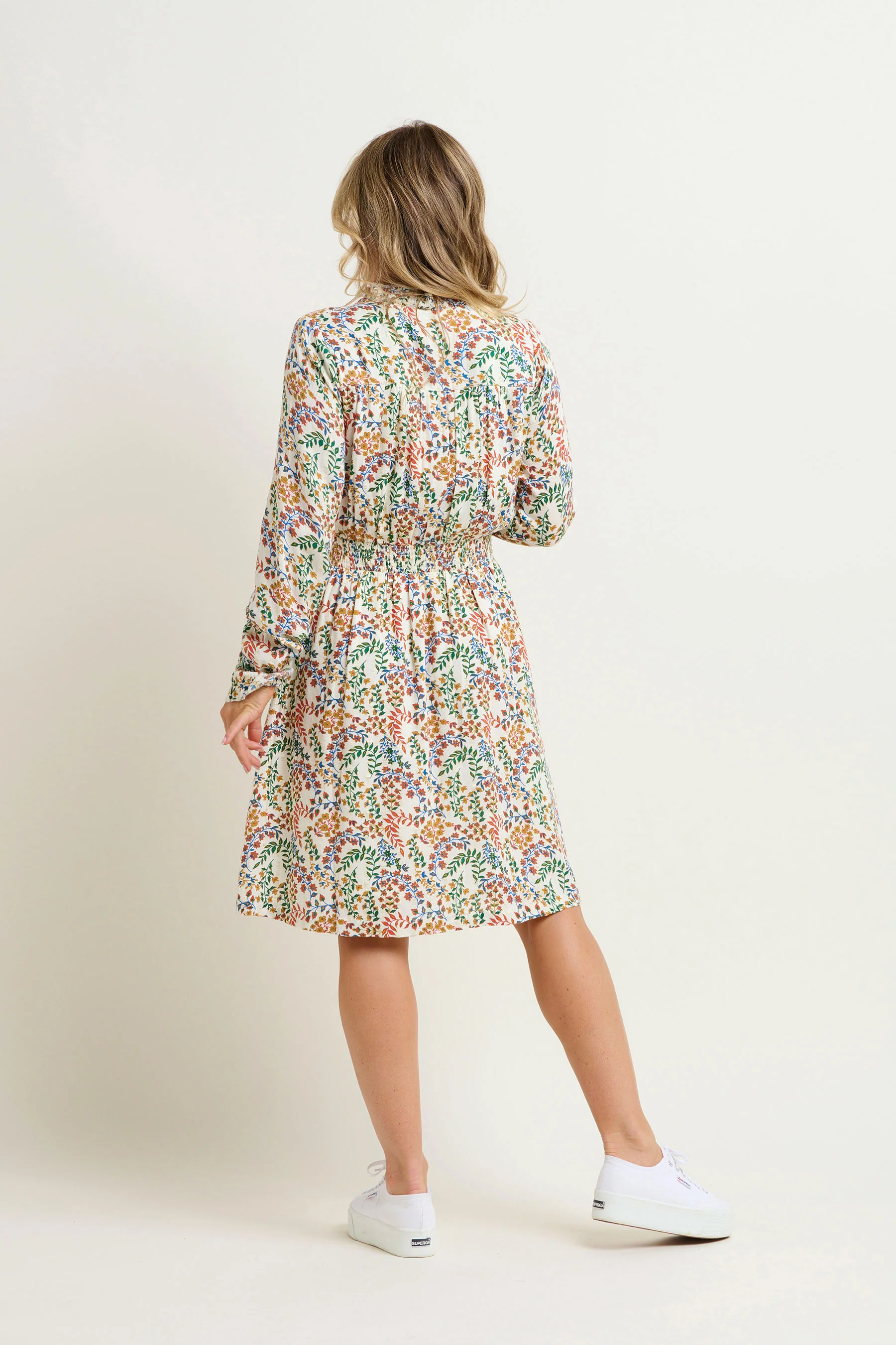 Cream Floral Paisley Dress - Image 3