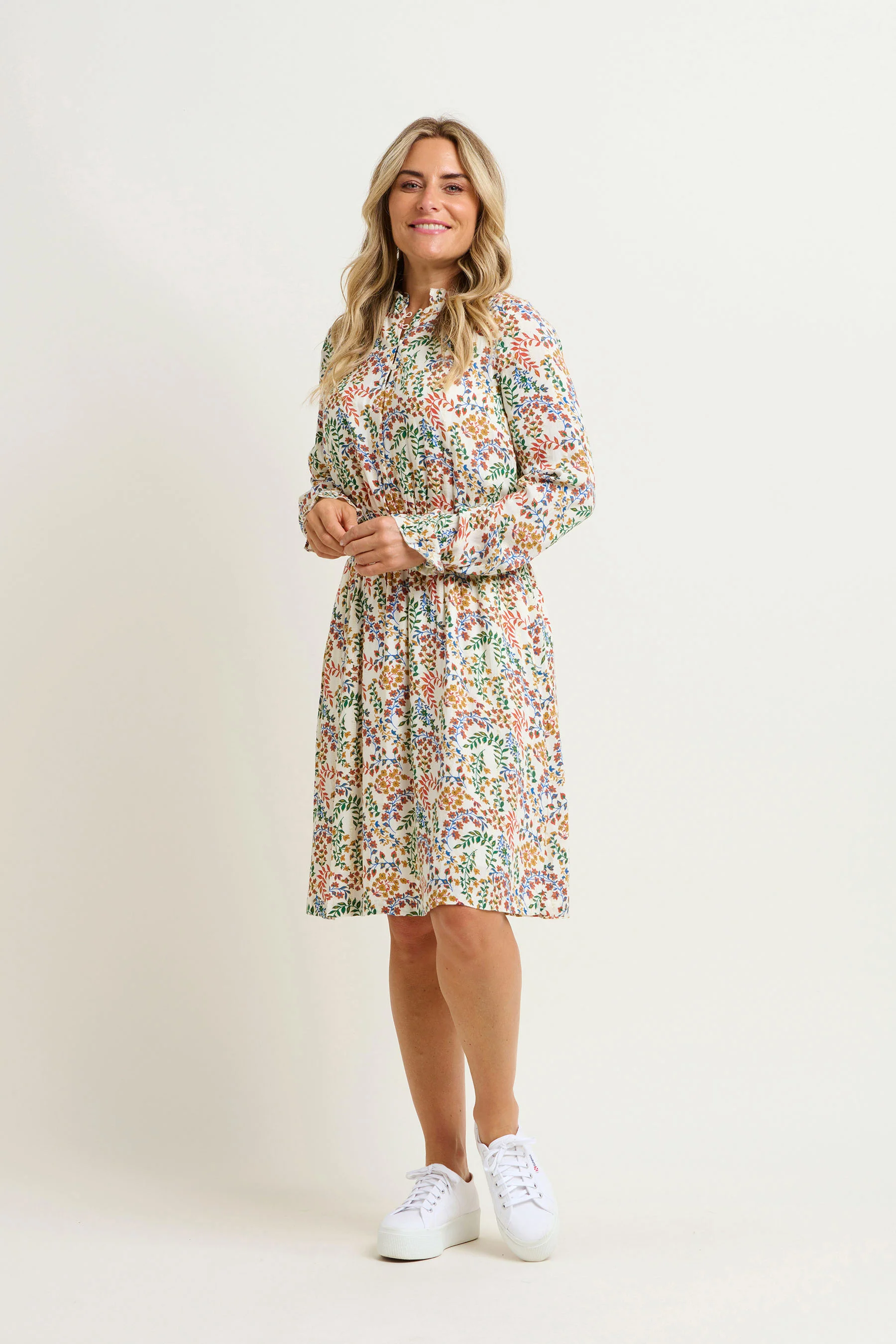 Cream Floral Paisley Dress - Image 5