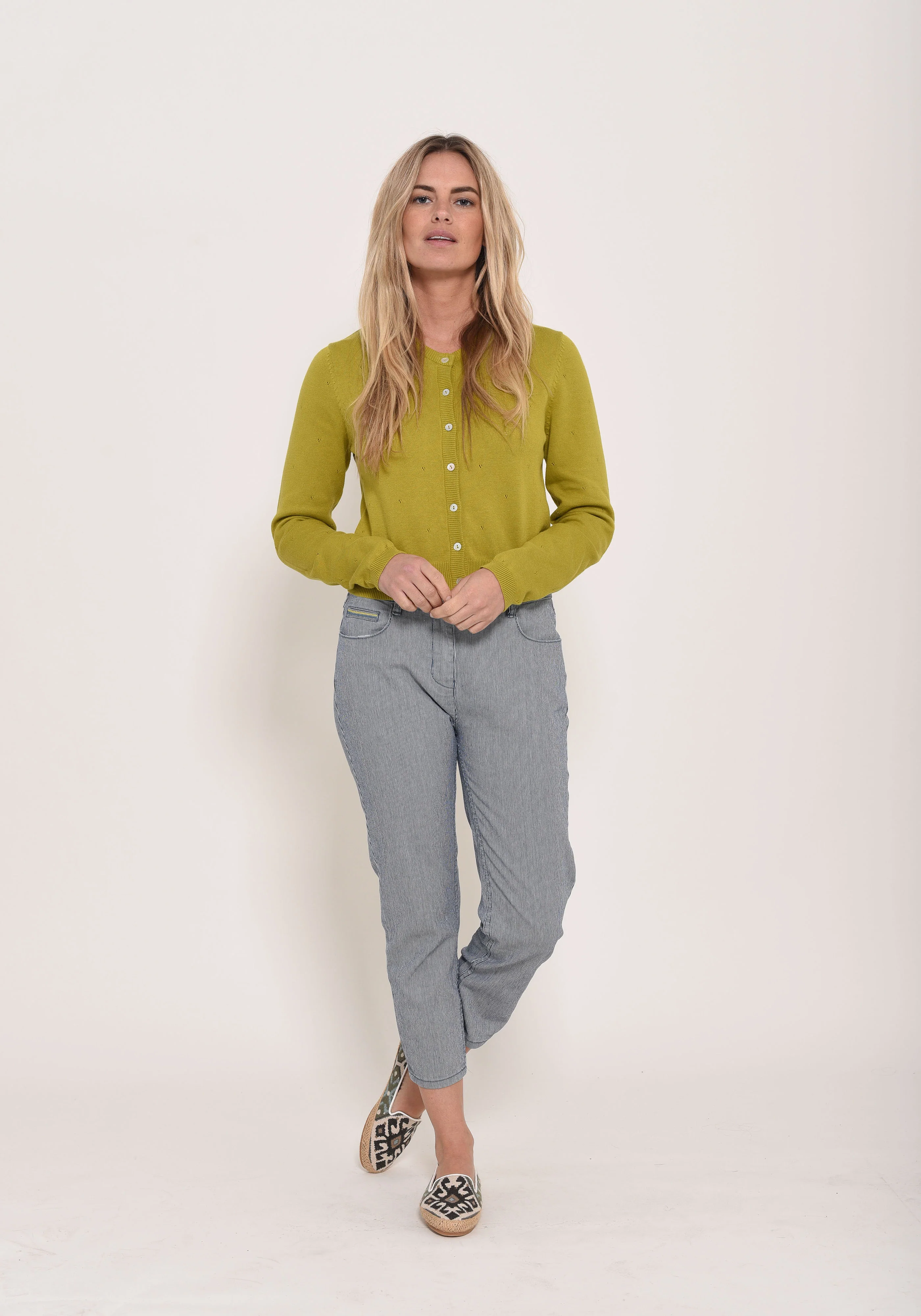 Cropped Pointelle Cardigan - Image 4