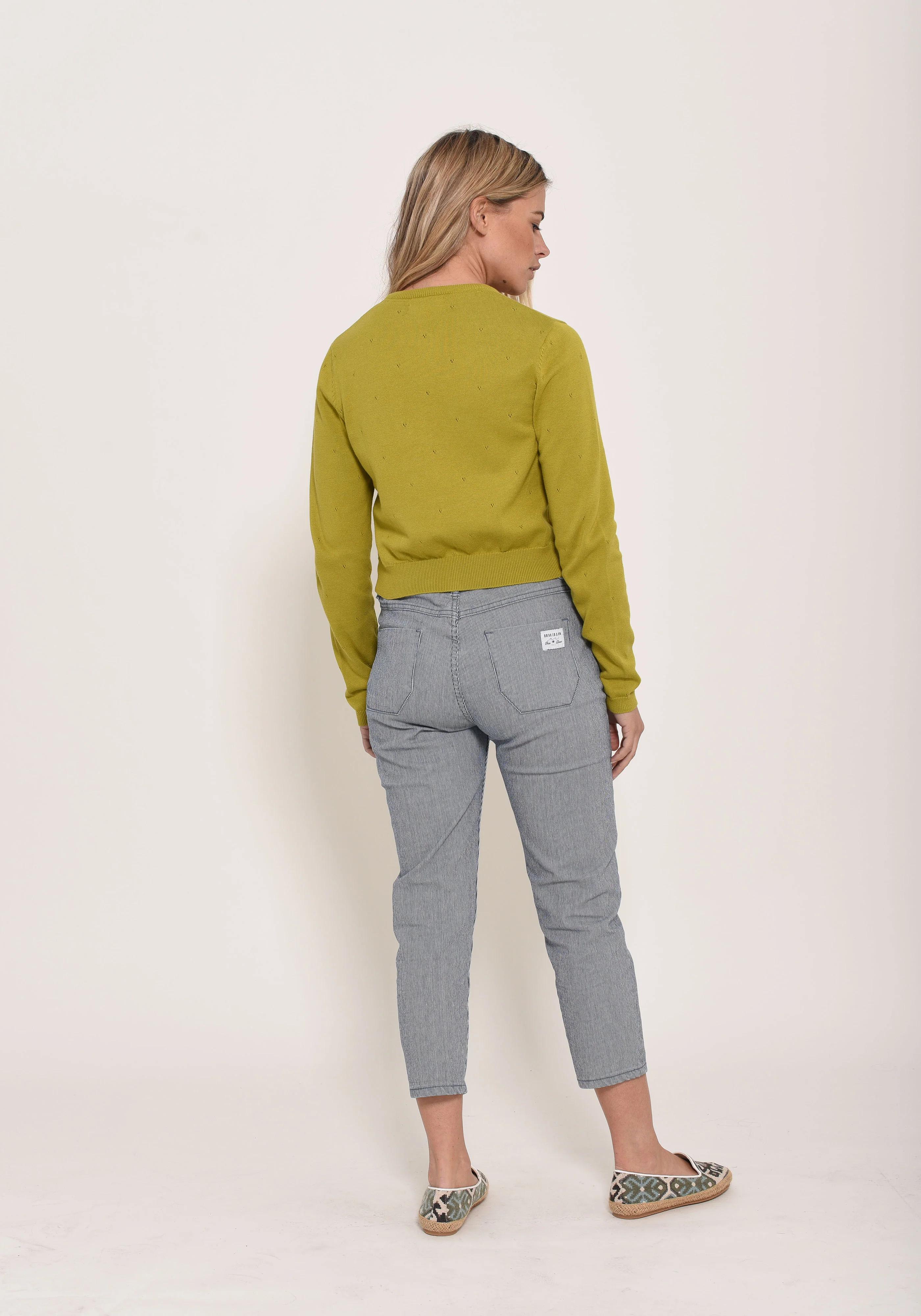 Cropped Pointelle Cardigan - Image 5