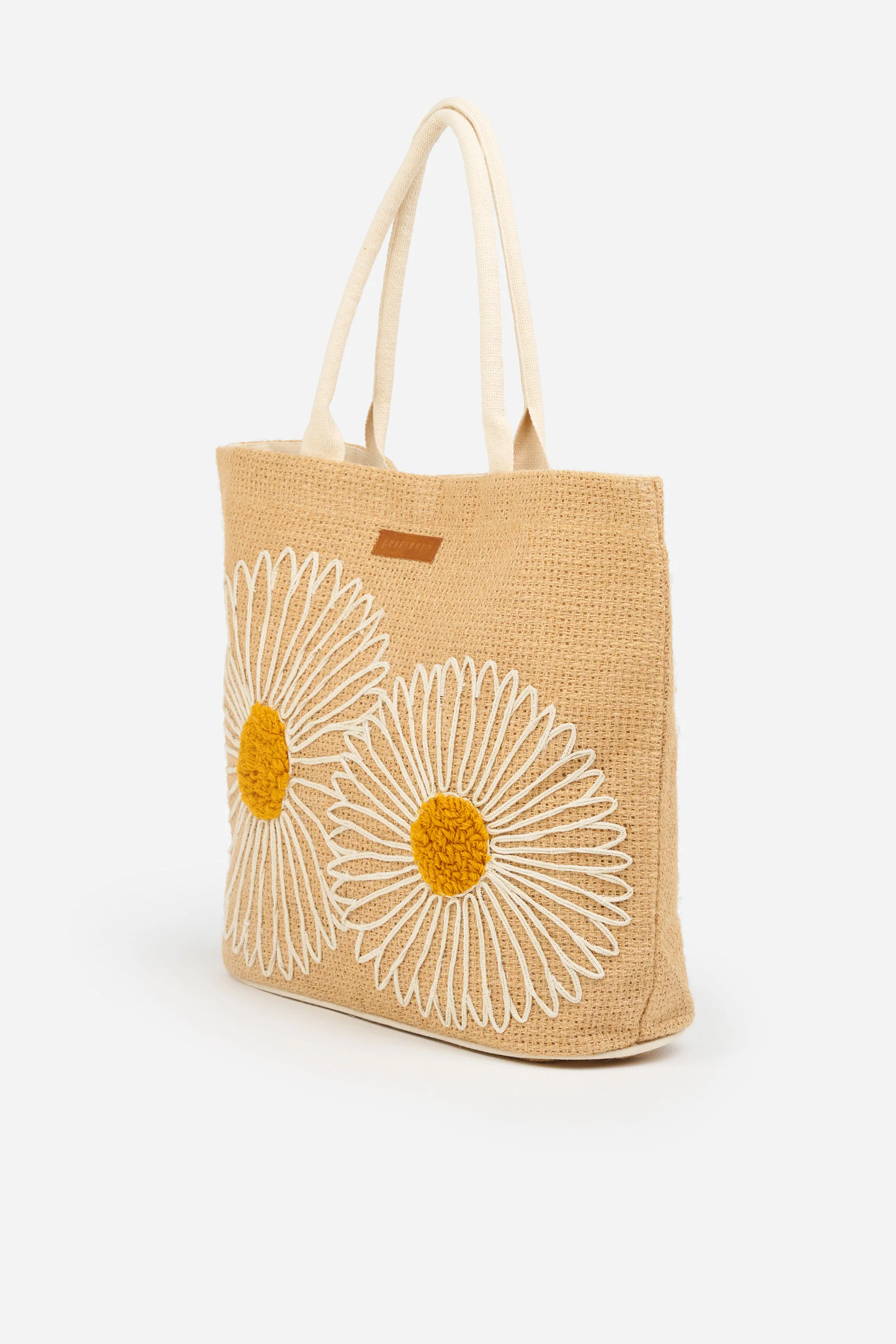 Daisy Jute Beach Bag - Image 3