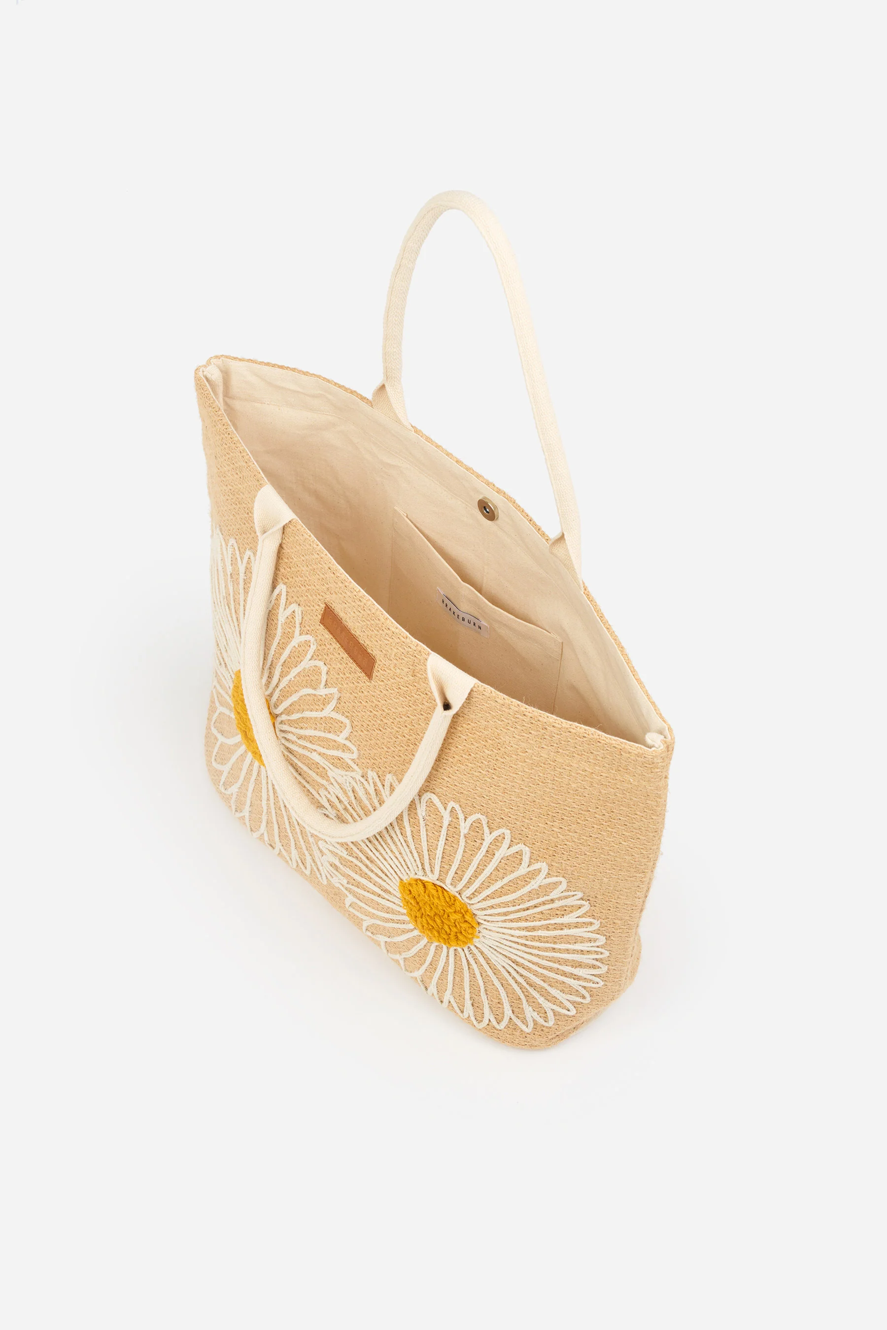 Daisy Jute Beach Bag - Image 5