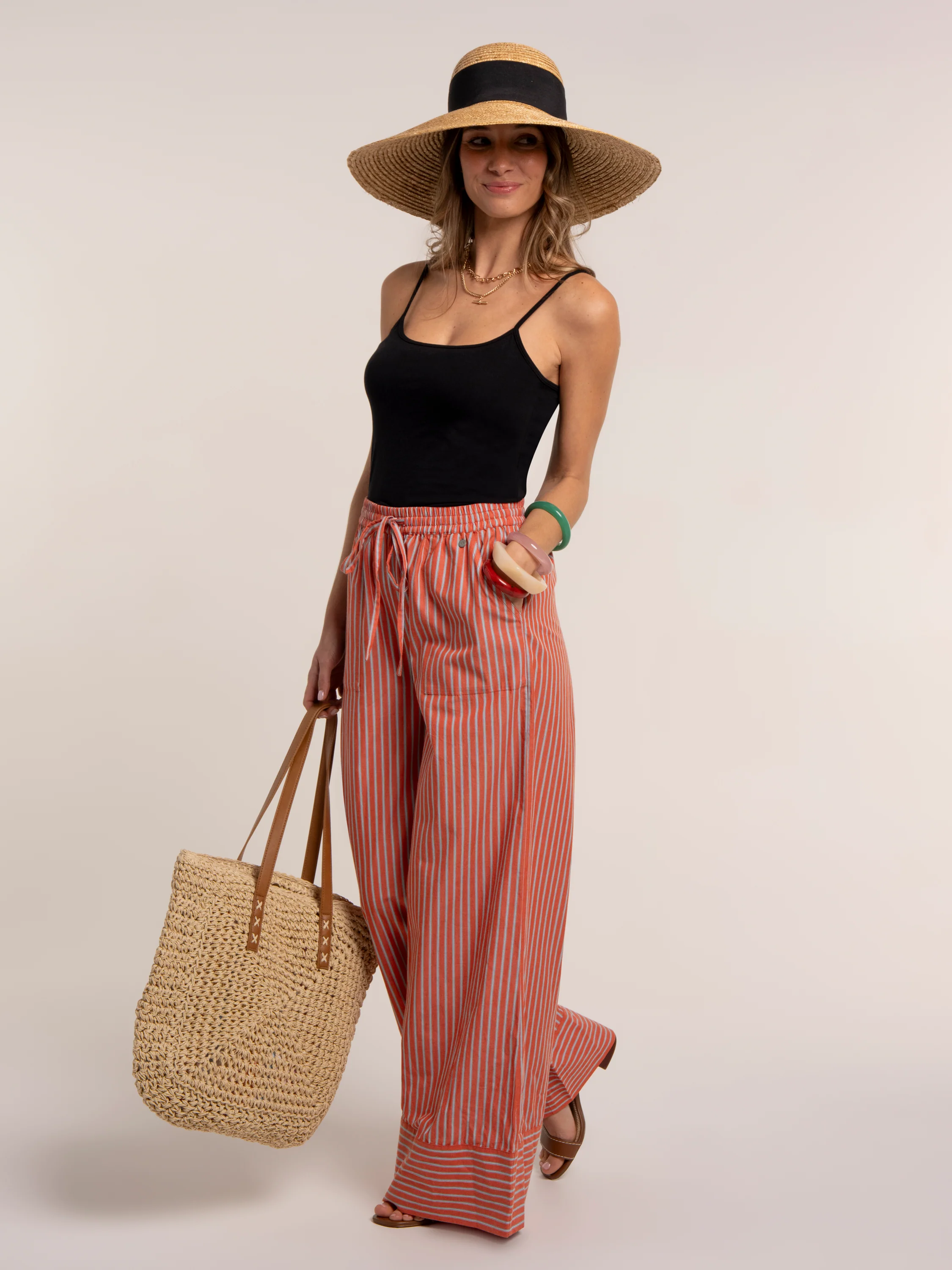 Danna Stripe Wide Leg Beach Pant - Image 2