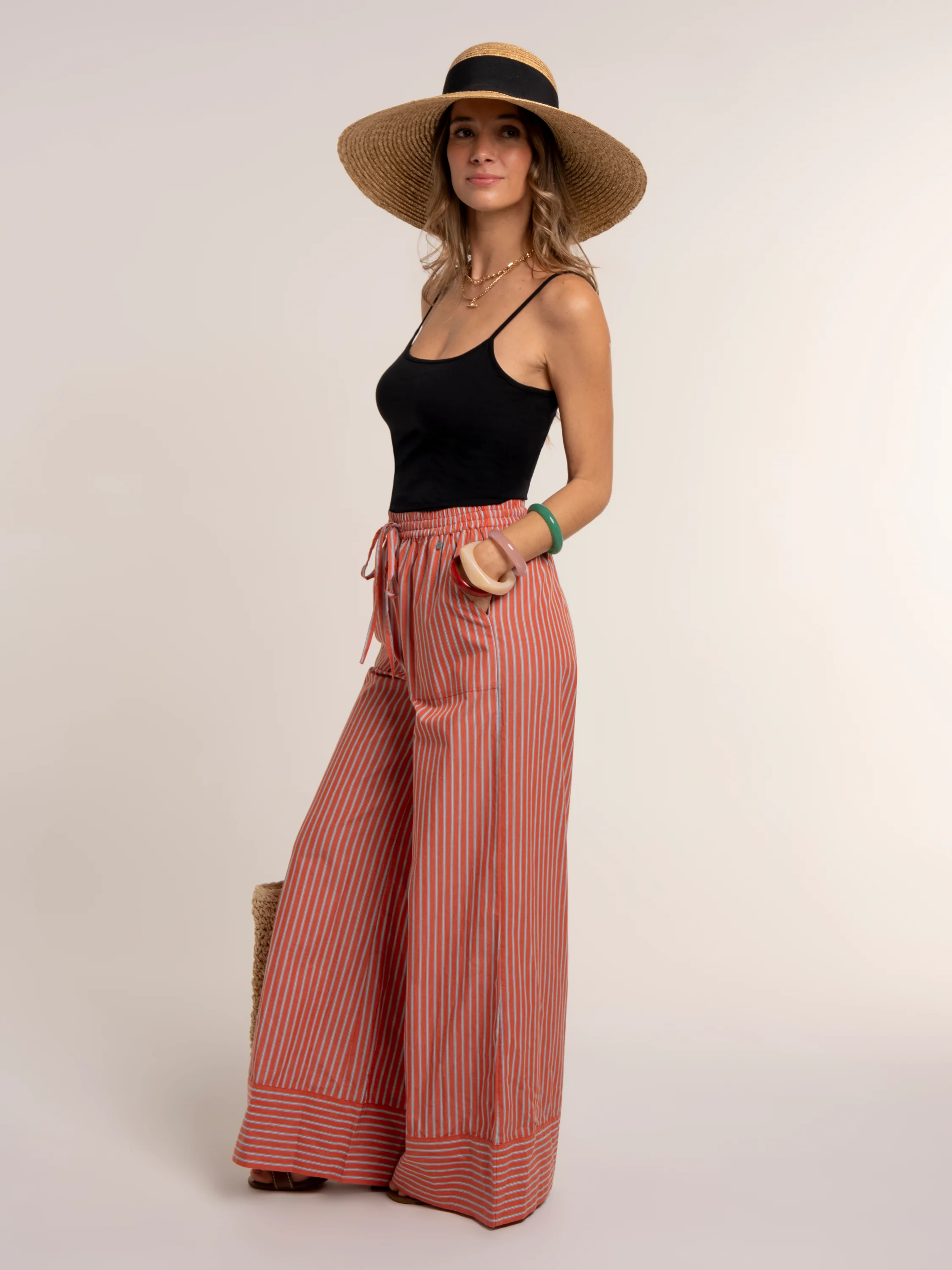 Danna Stripe Wide Leg Beach Pant - Image 3